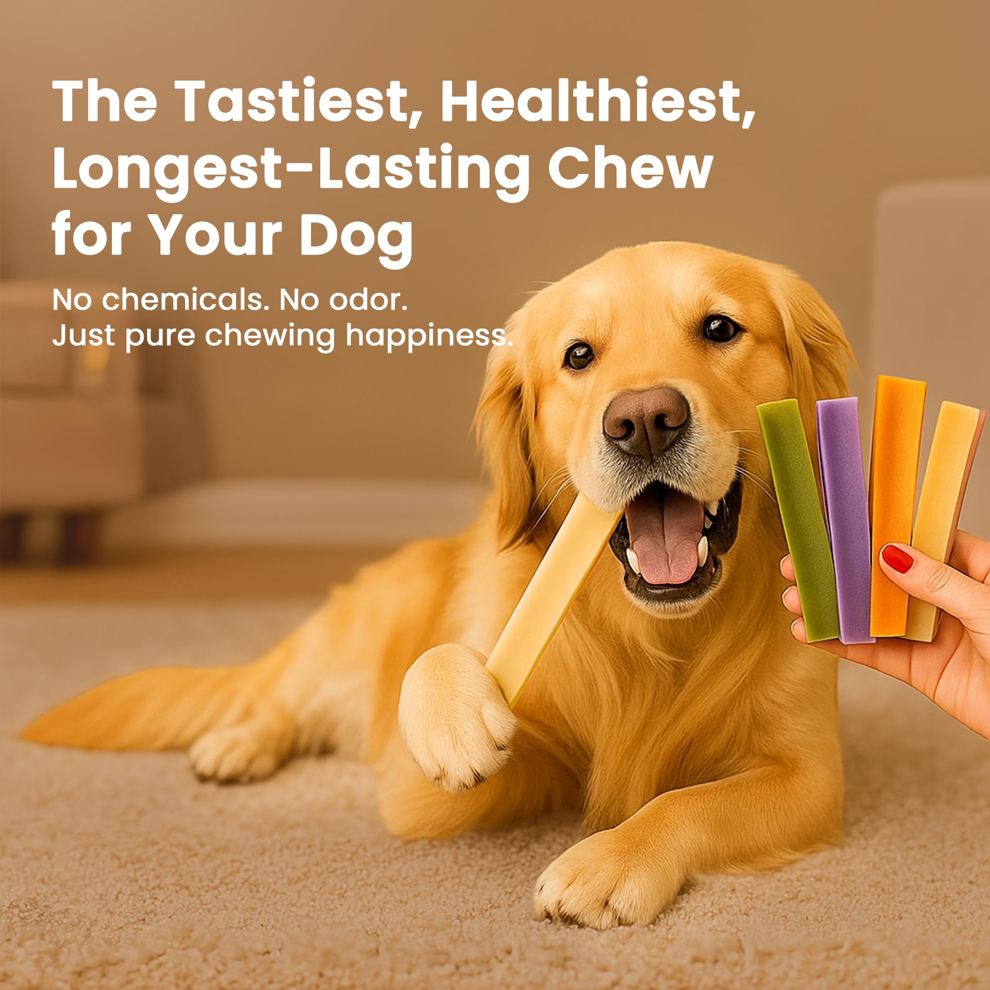 KATHMANDUS 100% Natural Flavored Yak Chews - Keep Dogs Busy & Happy with Our Lactose & Rawhide Free Himalayan Dog Chews - Long