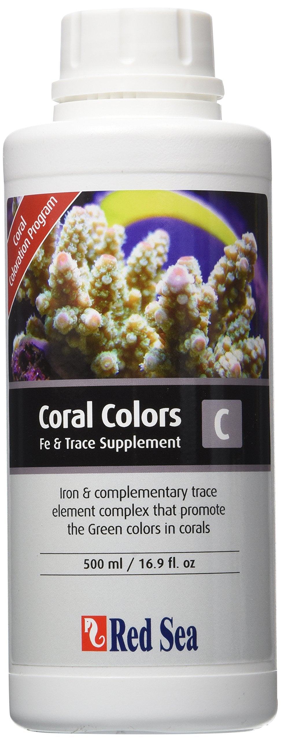 Red Sea Fish Pharm ARE22063 Coral Colors Iron/Trace Supplement-C for Aquarium, 500ml