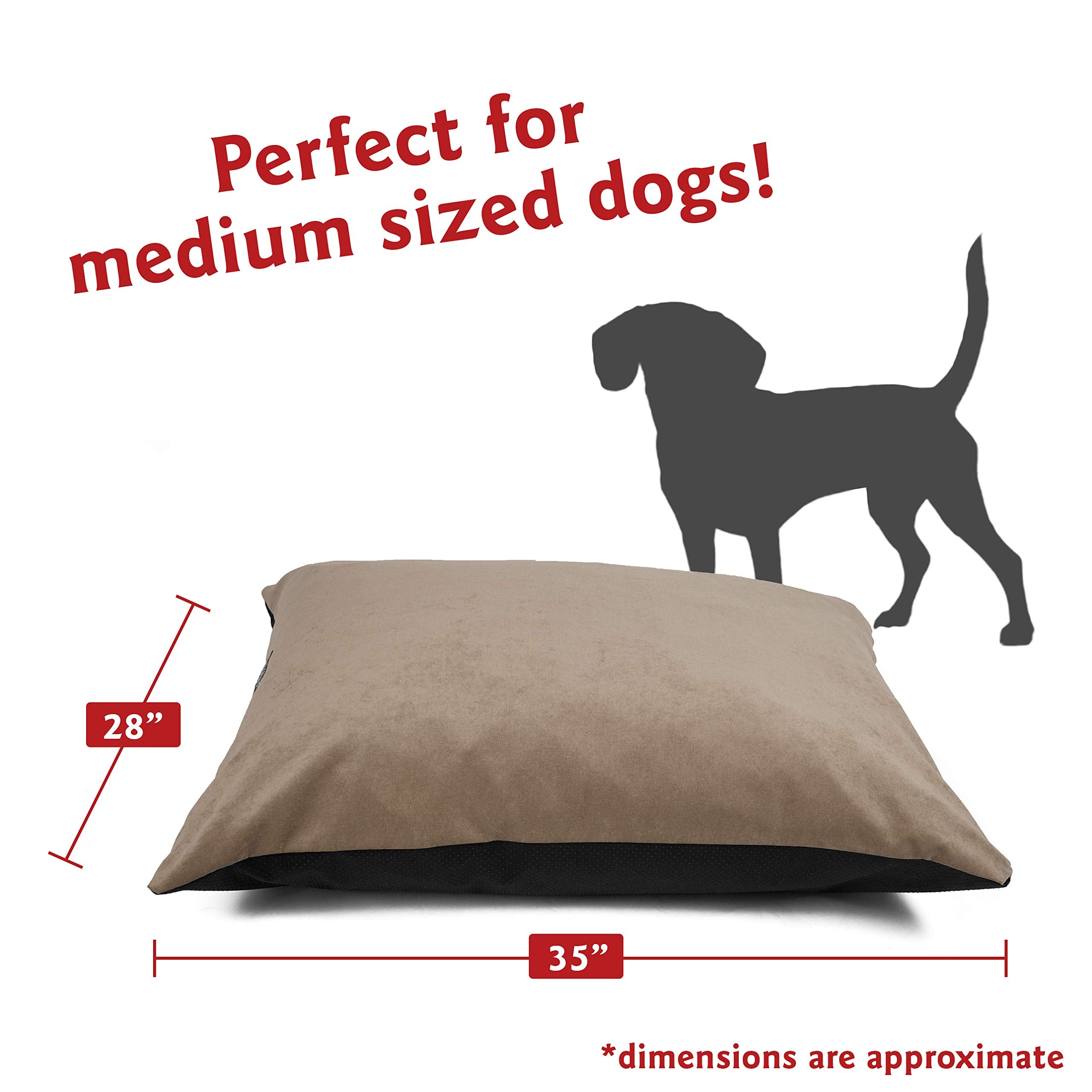 Majestic Pet Non-Slip Comfy Vintage Rectangle Dog Bed, Medium Breed - 35 x 28 Inch
