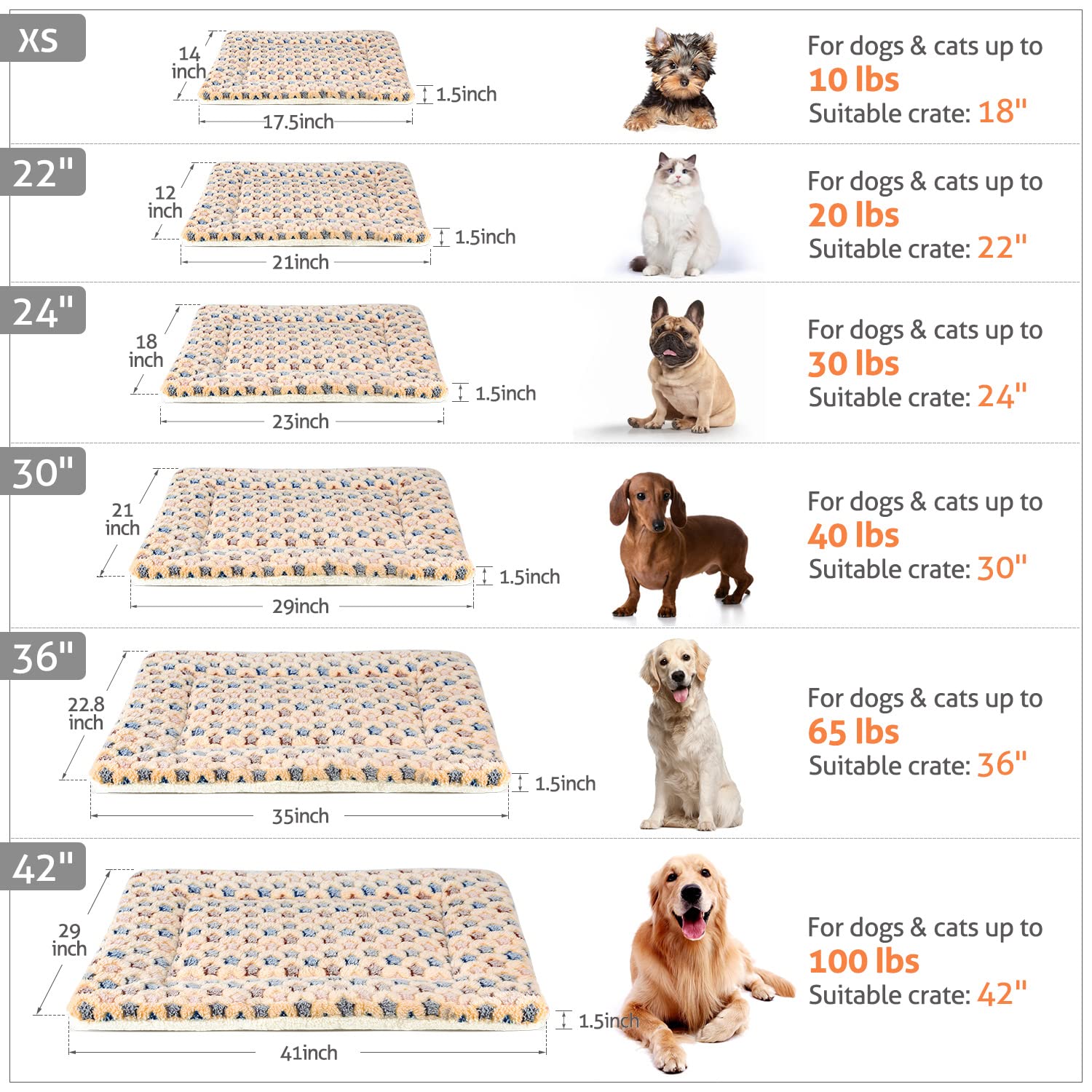 Mora Pets Dog Bed Crate Pad Ultra Soft Pet Bed With Cute Star Print Washable Crate Mat For Large Medium Small Dogs Reversible Fleece Dog Crate Kennel Mat Cat Bed Liner 23 X 18 Inch Brown