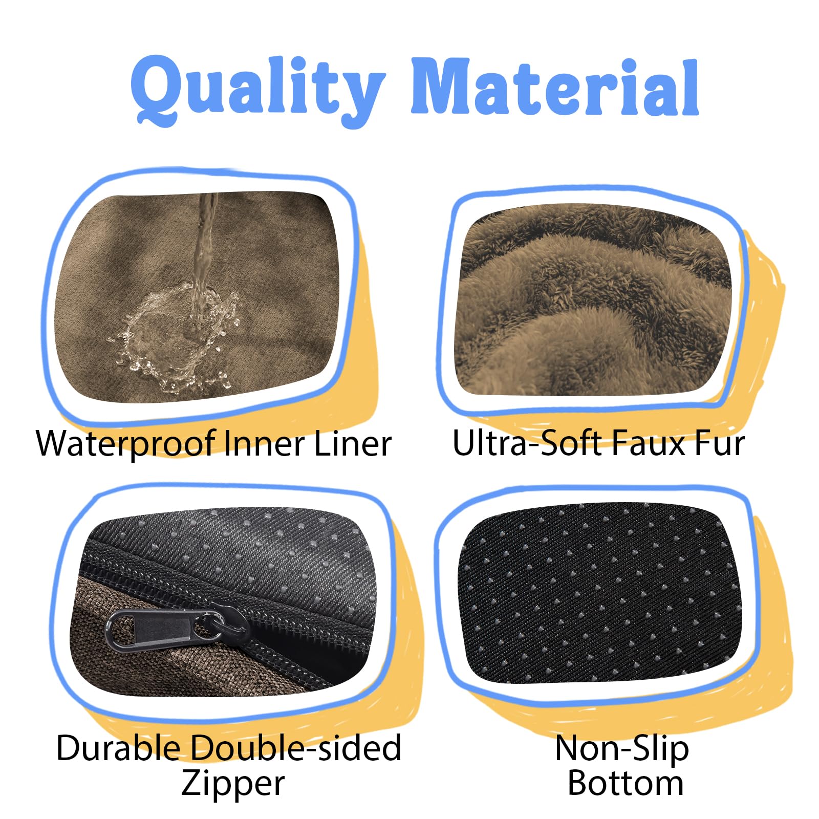 Washable Orthopedic Large Dog Bed - Big Dog Beds With Removable Waterproof Cover And Non-Slip Bottom Xl Large Pet Beds With Bols