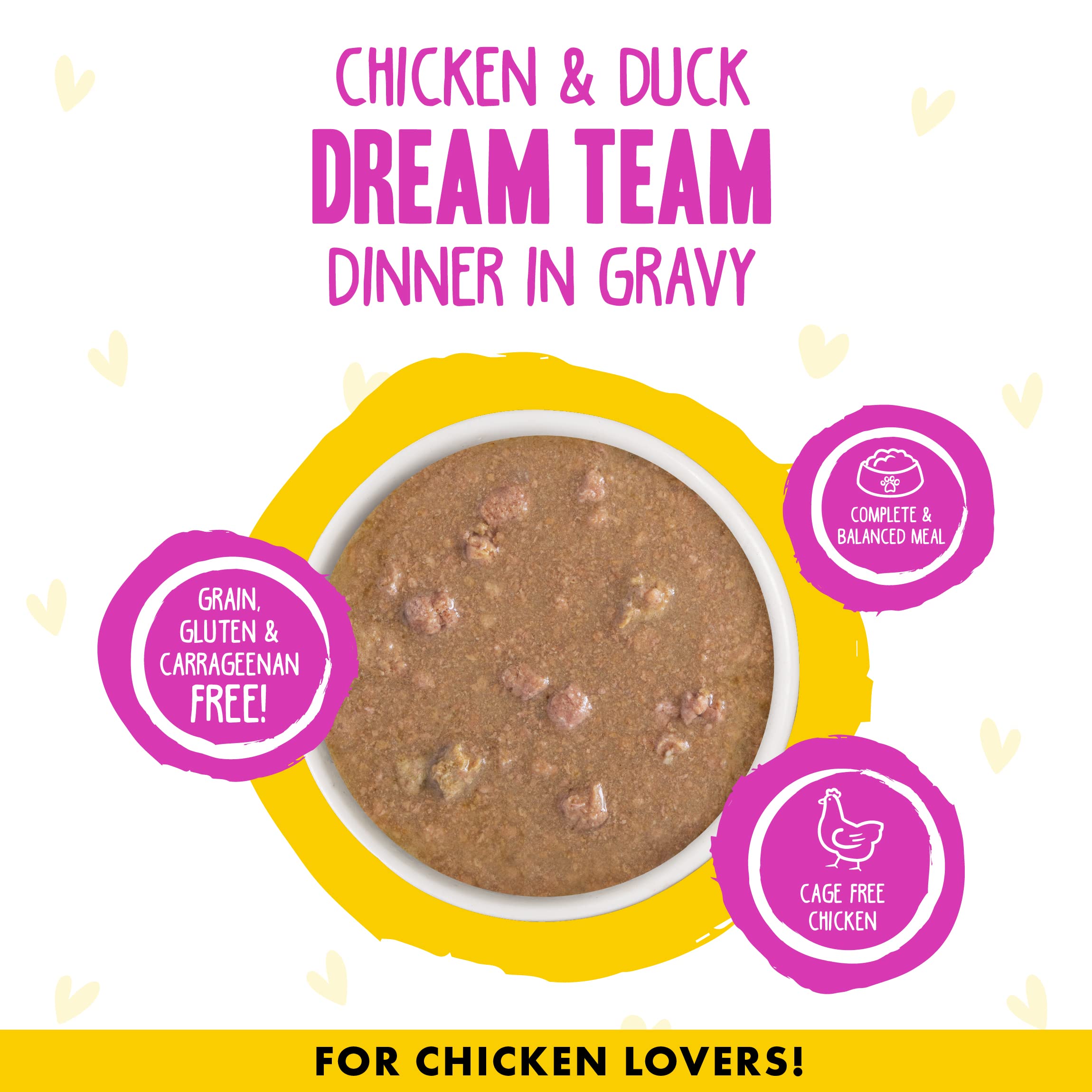 Weruva B.F.F. OMG - Best Feline Friend Oh My Gravy!, Chicken & Duck Dream Team with Chicken & Duck in Gravy, 2.8oz Can (Pack of