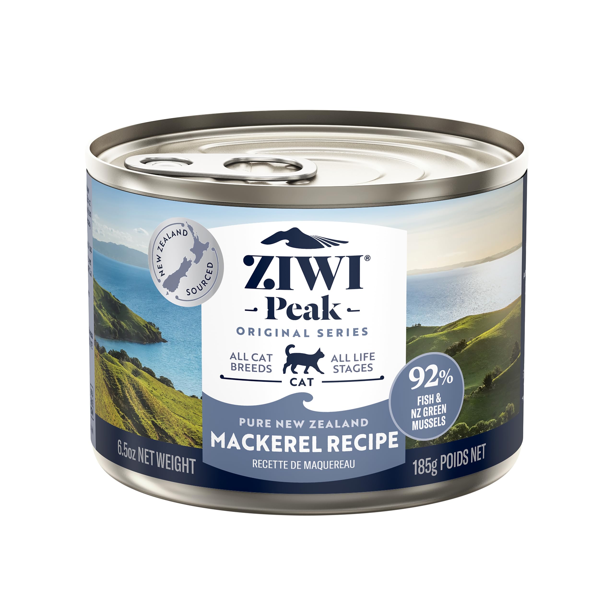 ZIWI Peak Canned Wet Cat Food - All Natural, High Protein, Grain Free, Limited Ingredient, with Superfoods (Mackerel, Case of 12