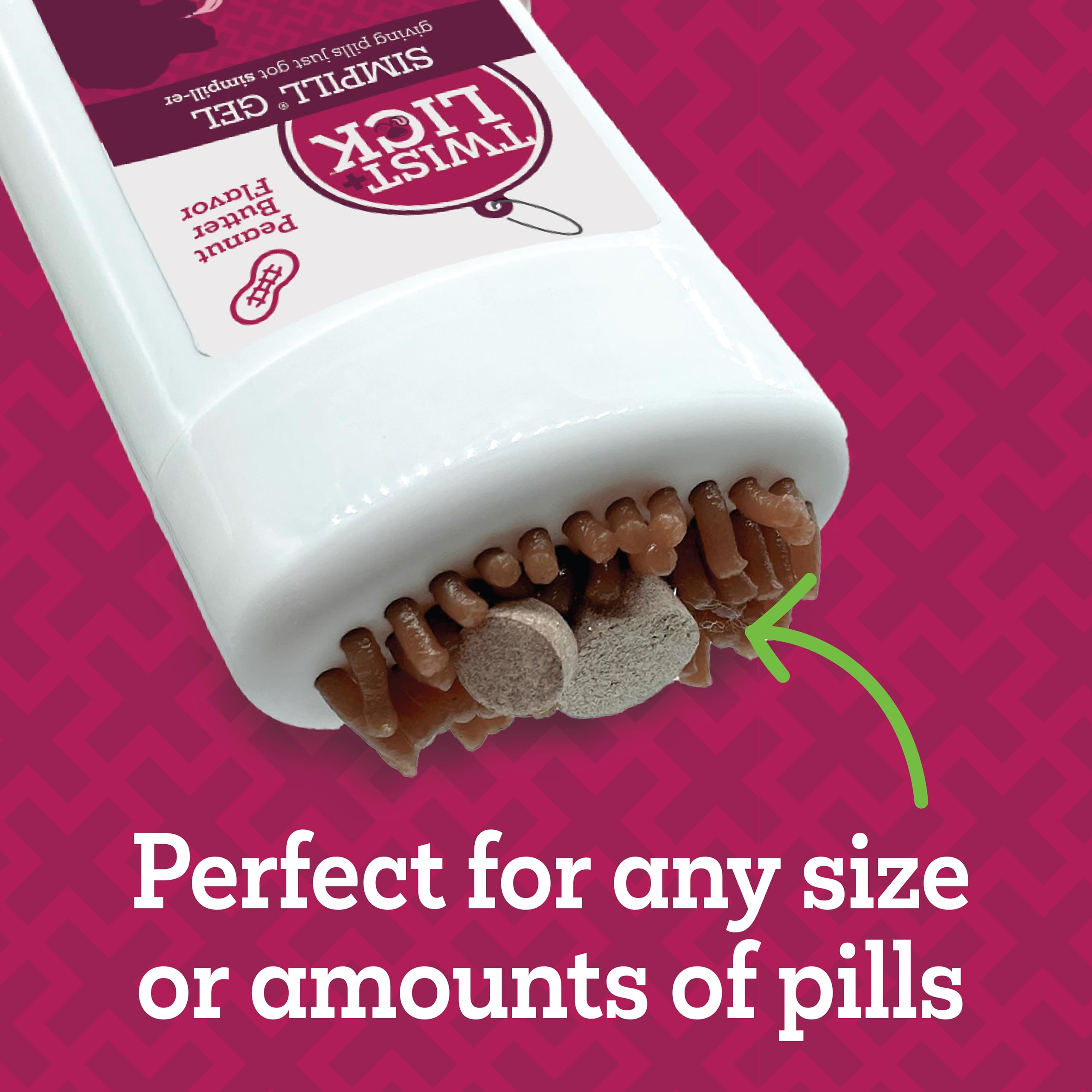 Vetality Twist + Lick SimPill Pill Hider Treat for Dogs, Beef Flavor (Up to 65 Treatments)