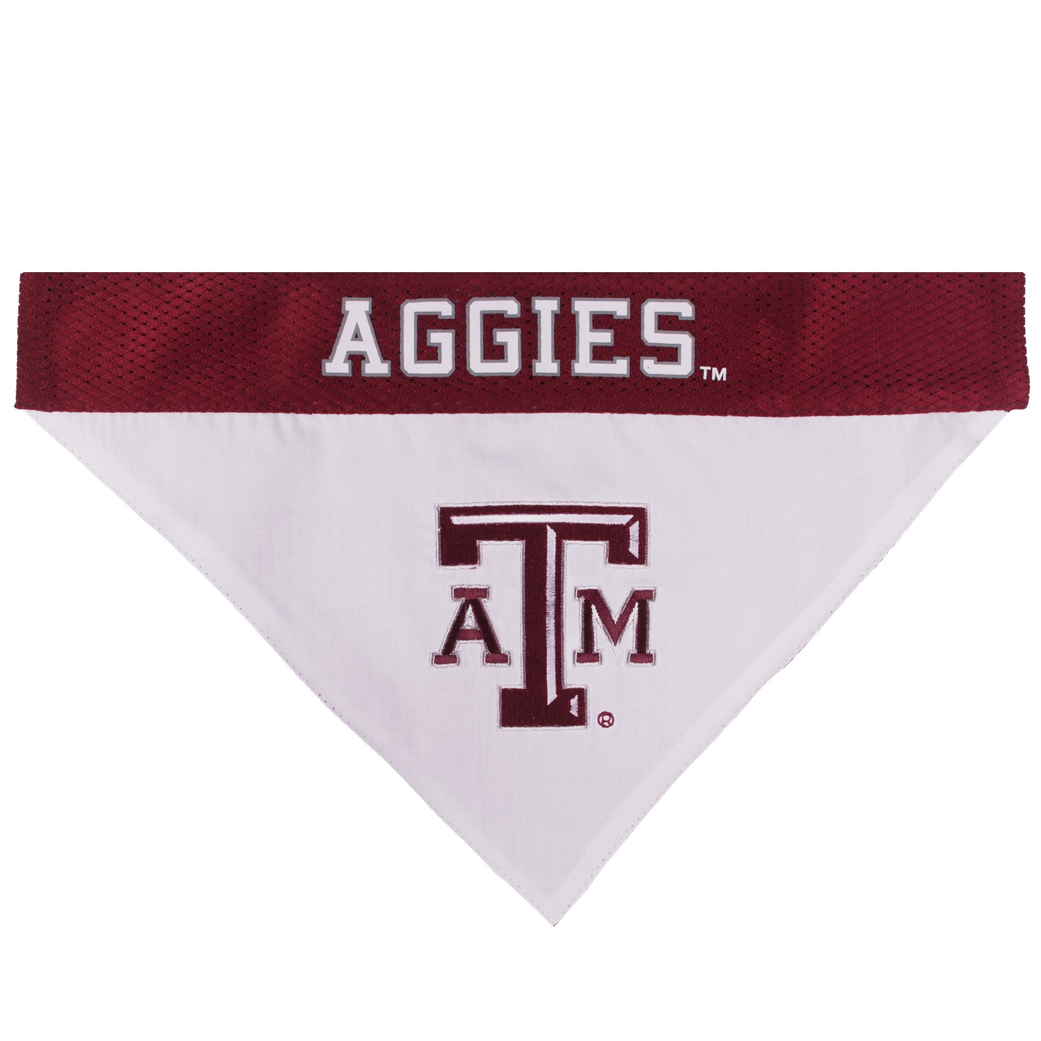 Pets First Collegiate Pet Accessories, Reversible Bandana, Texas A&M Aggies, Small/Medium