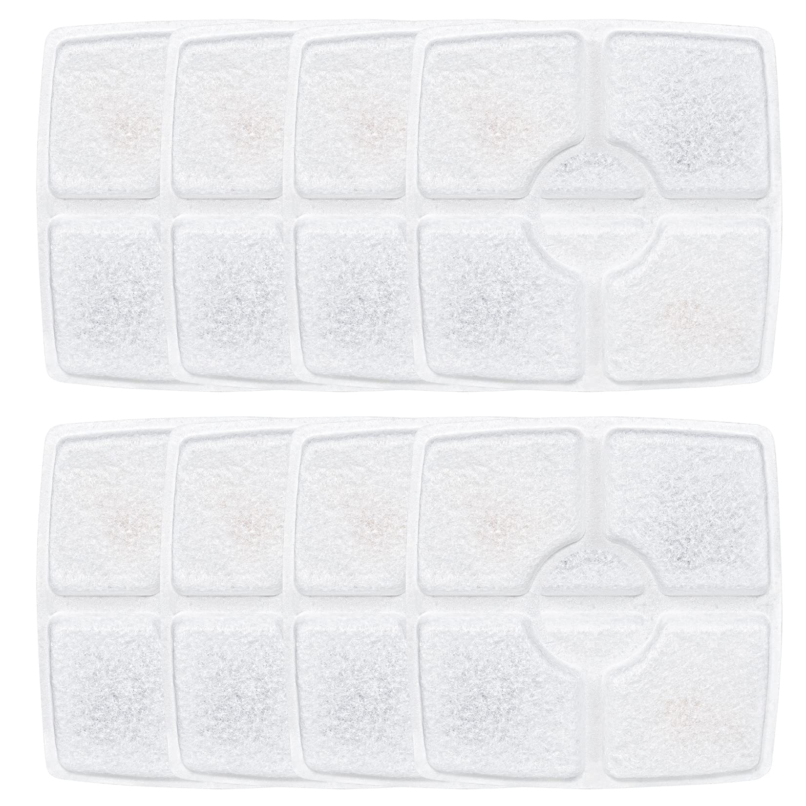 Wonder Creature Cat Water Fountain Filter, Square Cat Fountain Replacement Filters, 8 Carbon Filters Pack