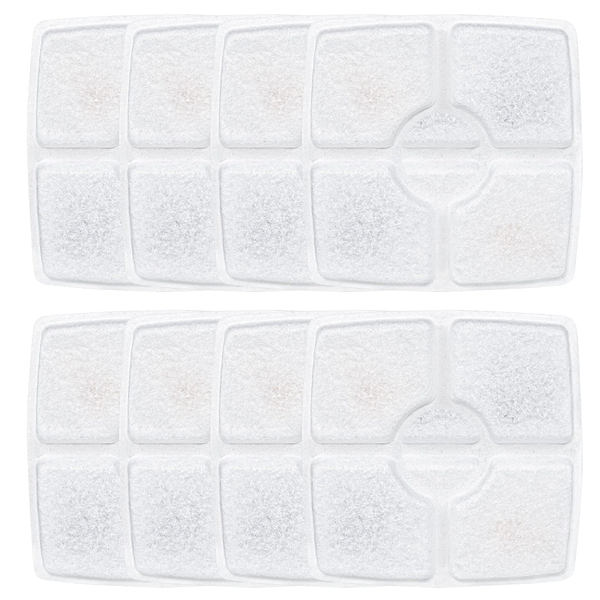 Wonder Creature Cat Water Fountain Filter, Square Cat Fountain Replacement Filters, 8 Carbon Filters Pack