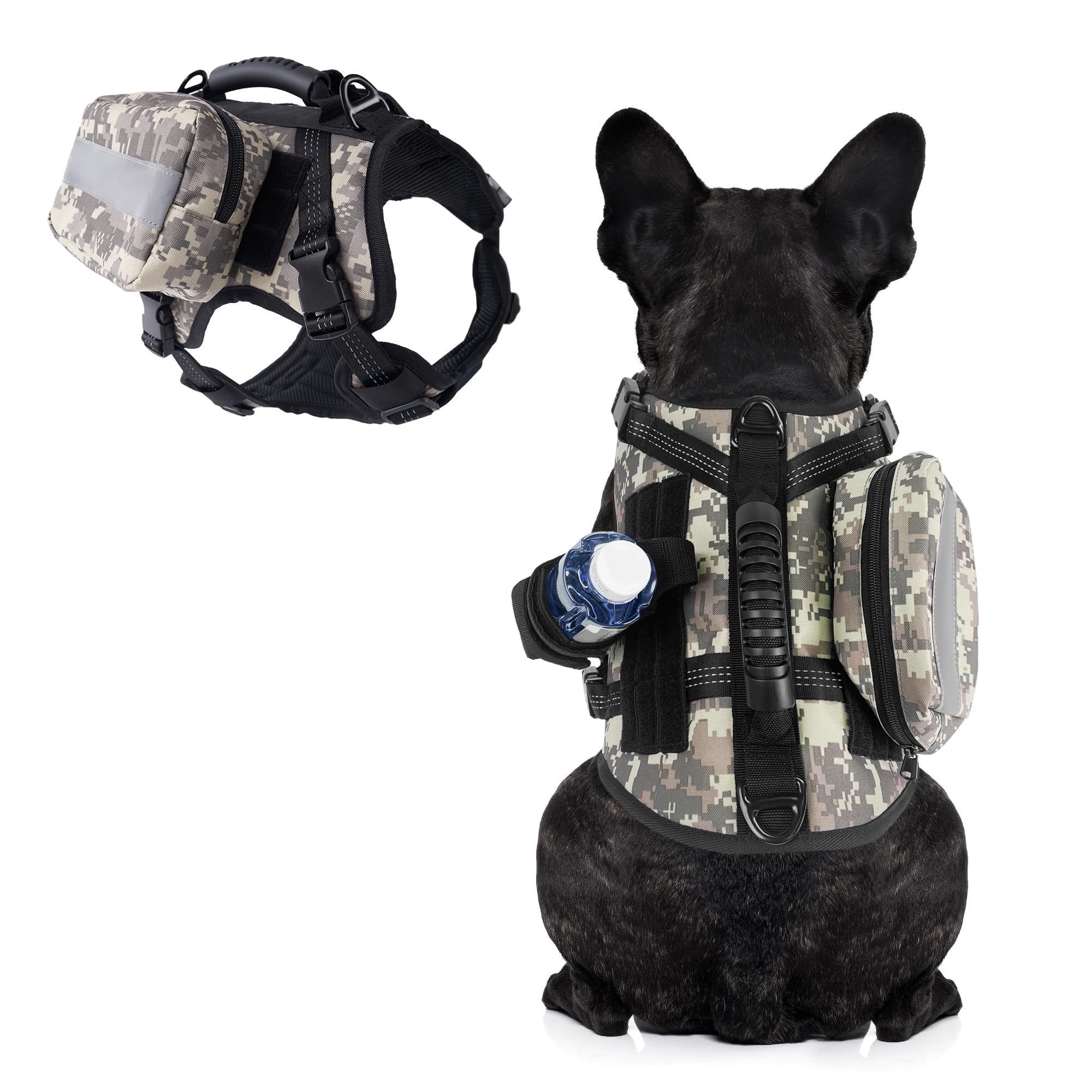 Dog Tactical Harness With Reflective Design, Breathable And Adjustable Tactical Dog Vest, No Choke Harness, Military Grade Gear 