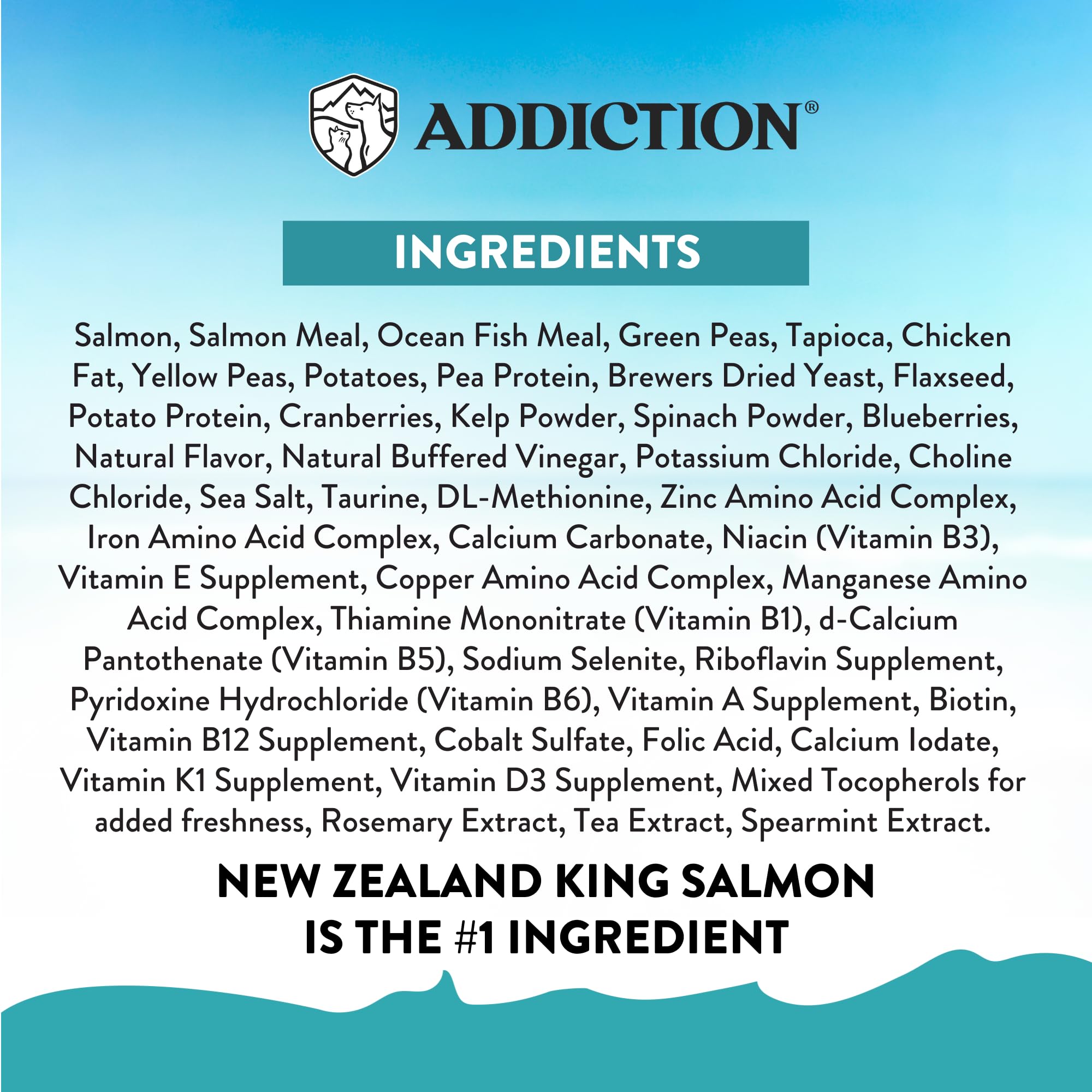 Addiction Salmon Bleu Grain-Free Dry Cat Food - Rich in Omega-3 for Healthy Skin & Coat - Complete & Balanced Salmon Recipe for