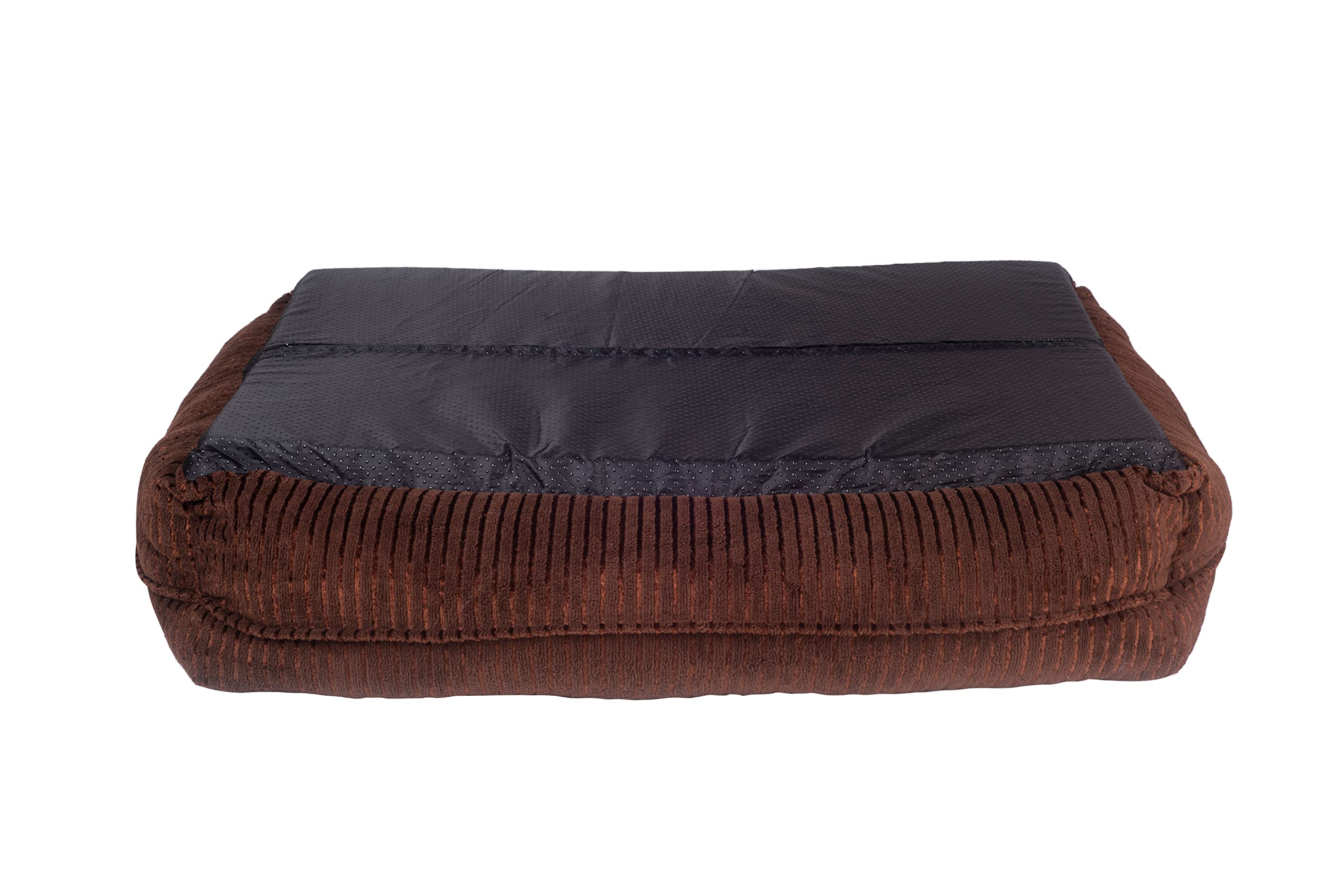 Long Rich Pet Bed For Dogs And Cats - Soft Cozy Corduroy Pet Bed, Egg Crate Orthopedic Foam Dog Bed, Removable Machine Washable