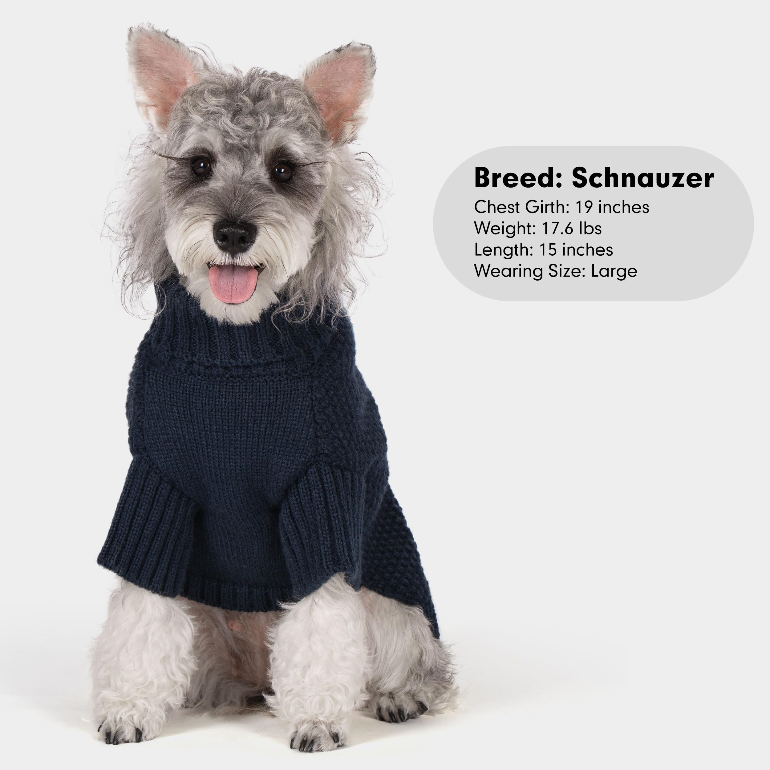 Cyeollo Small Dog Sweater Turtleneck Knitted Sweaters Winter Puppy Dog Clothes With Leash Hole Fall Sweaters For Small Dogs