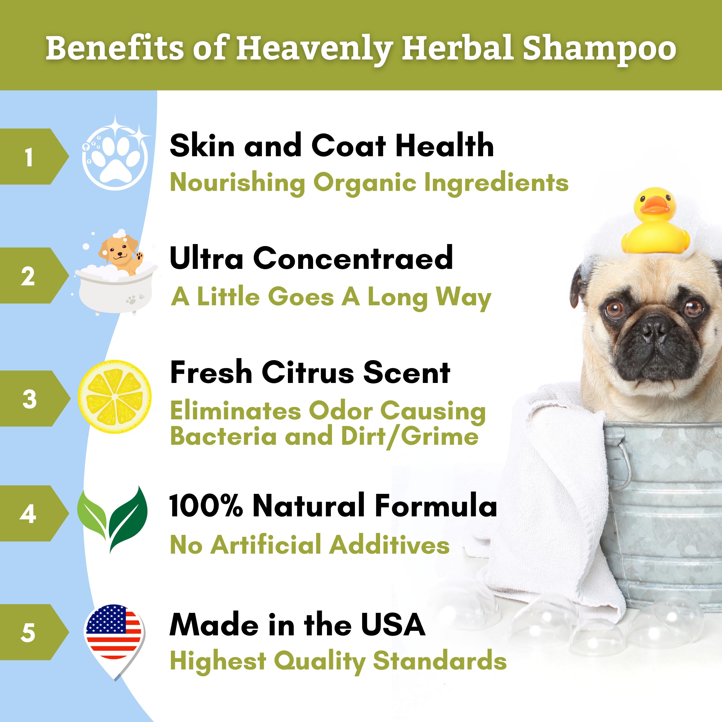 Wholistic Pet Organics Heavenly Herbal Pet Shampoo, 16 Fl Oz