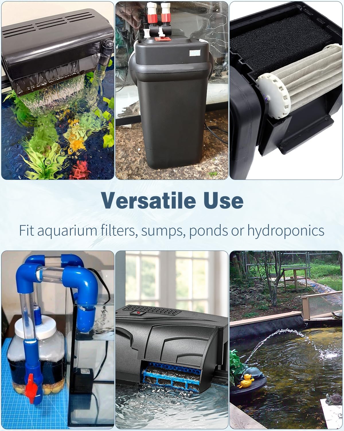 Pawfly Aquarium Filter Media Pad, Fish Tank Filter Cartridge Filter Foam Pad Inserts For Ml350, 12 Pack (6.3'' X 5.5'' X 0.8'')