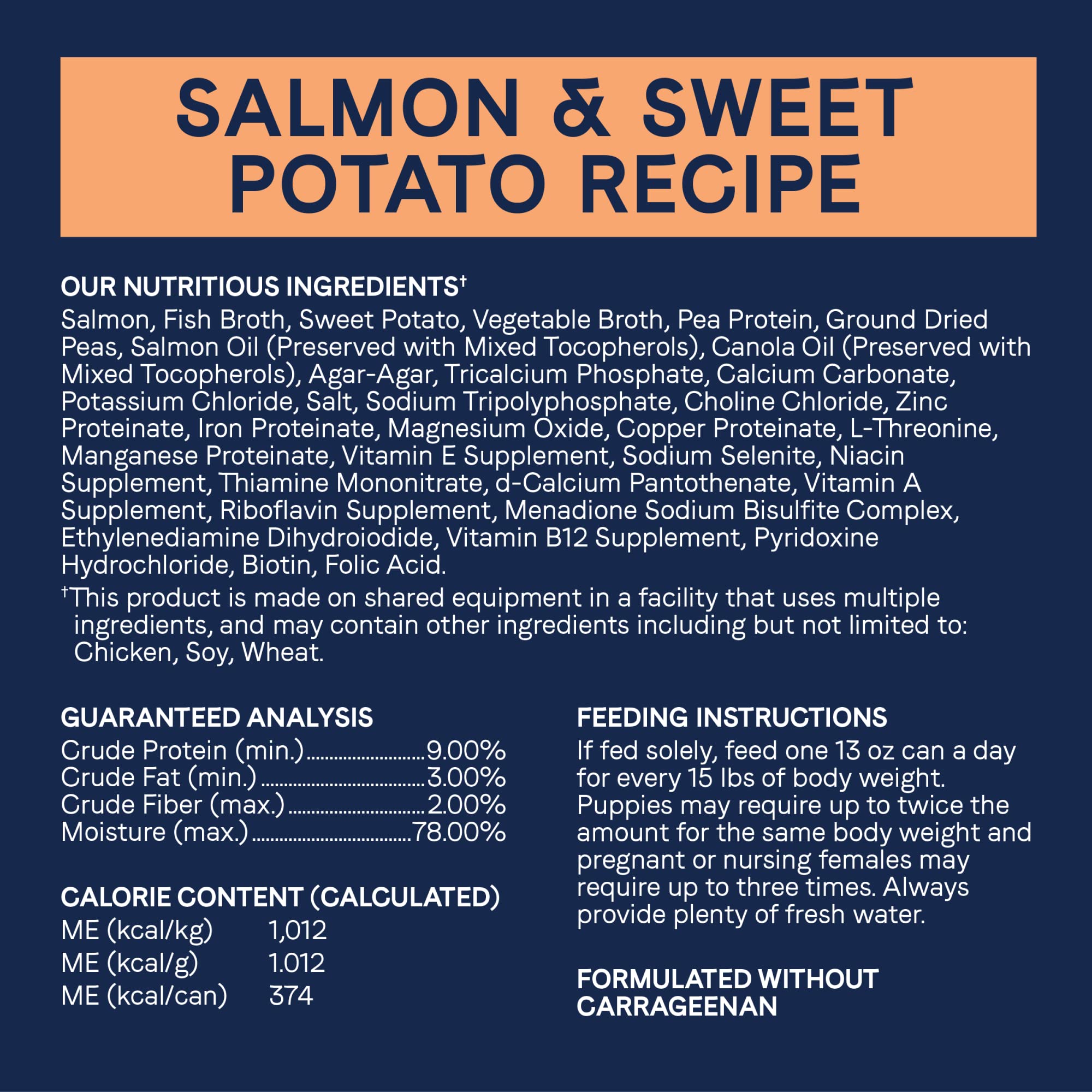 Canidae Pure Adult Wet Dog Food, Salmon & Sweet Potato, 13 oz.