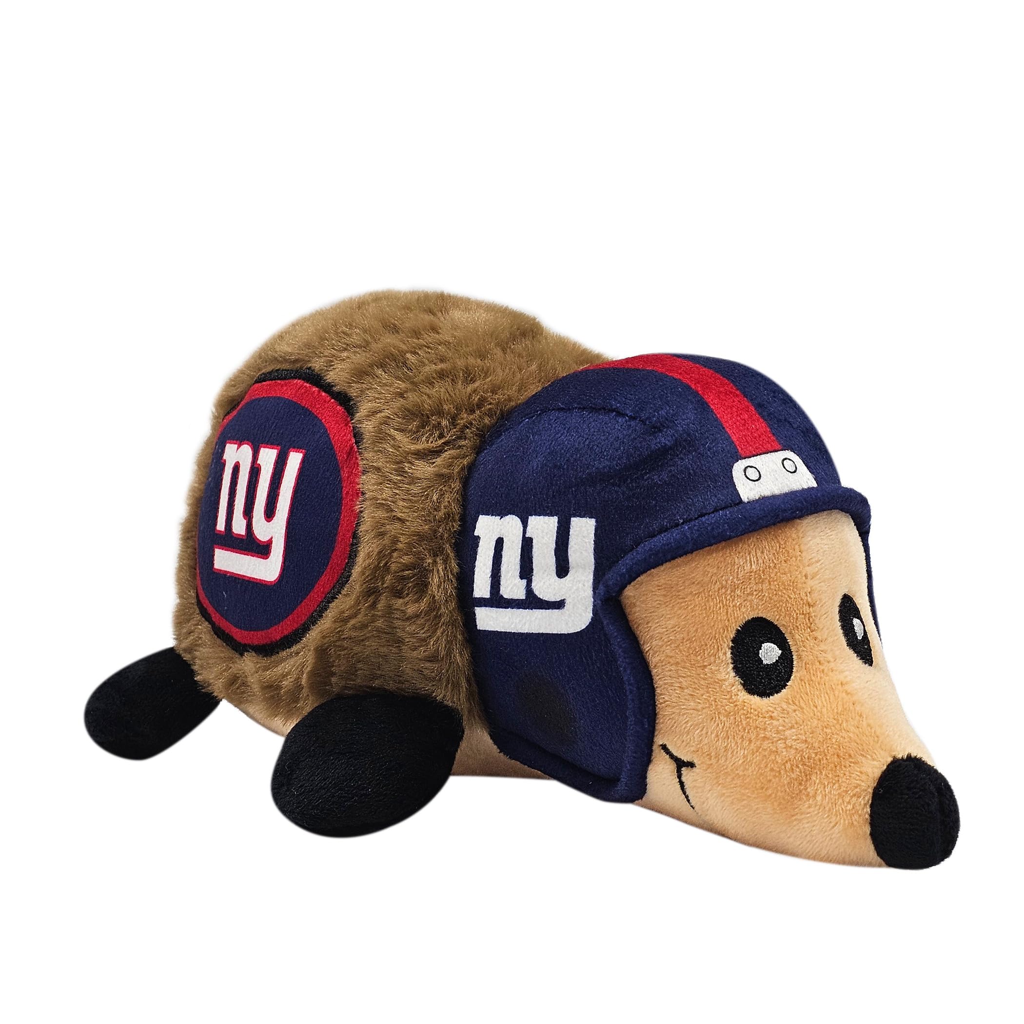 Nfl New York Giants Plush Hedgehog Toy For Dogs & Cats, Cool Soft Pet Toy For Fun And Interactive Play, Dog Chew Toy With Squeak