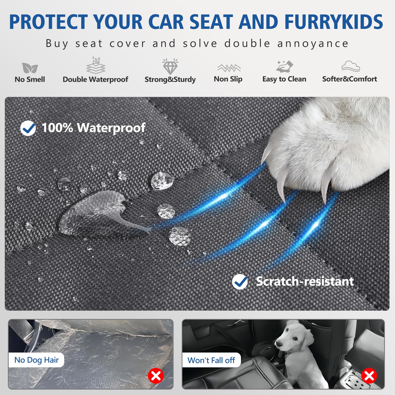 Xl Truck Back Seat Extender For Dogs, Dog Seat Cover Back Seat Supports 420Lbs, Hard Bottom Pet Seat Covers For Crew Cab Trucks,