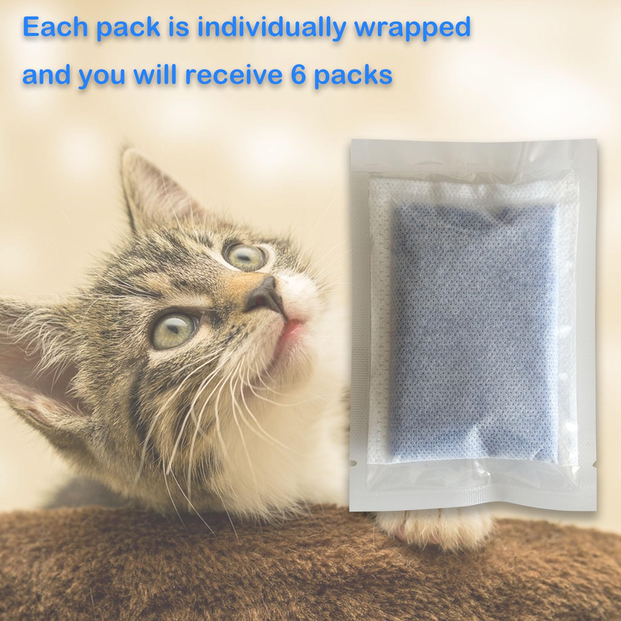 6 Pack Refills for Whisker OdorTrap Pod, Compatible with Litter-Robot and Traditional Litter Boxes