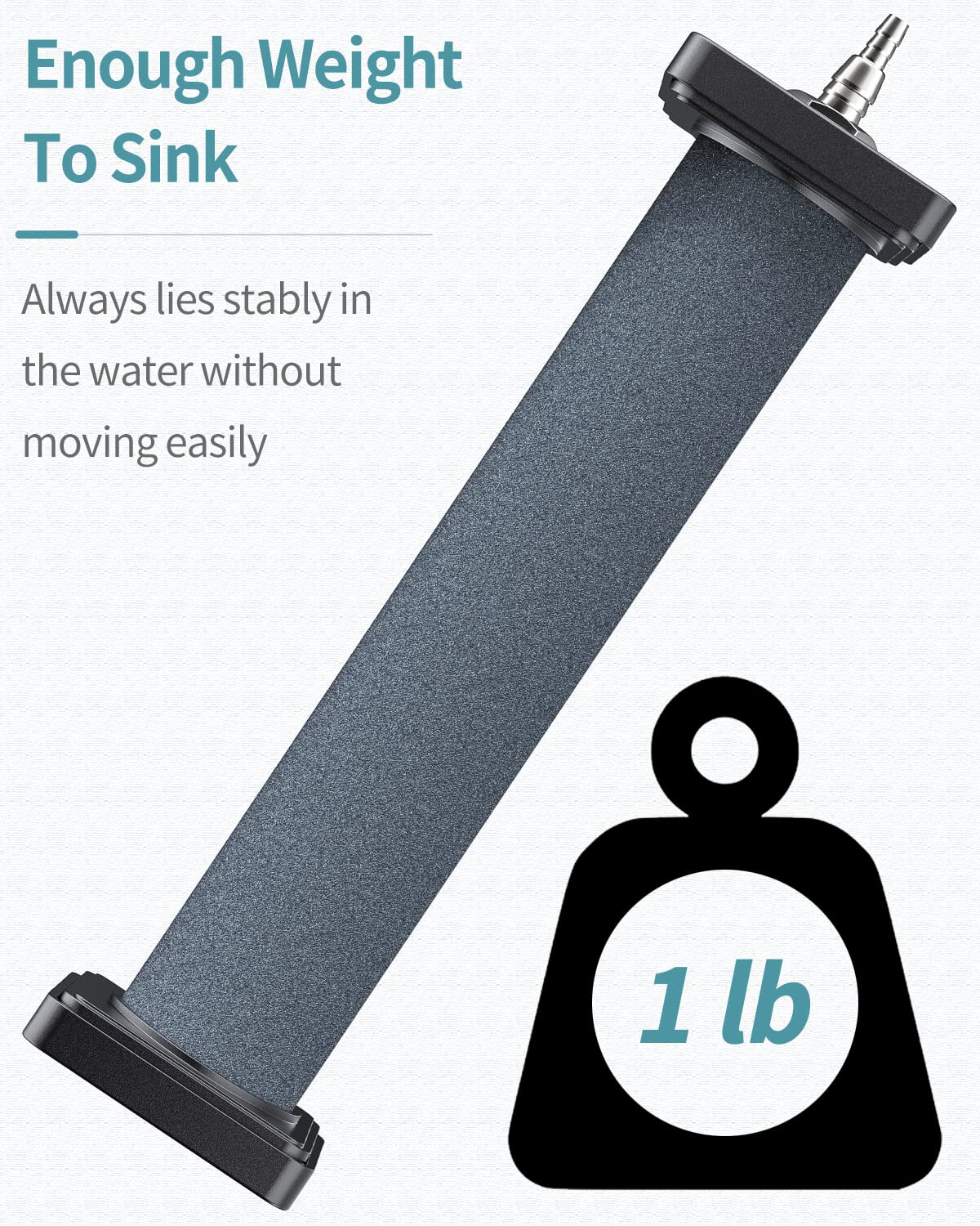 Pawfly Aquarium 8 Inch Air Stone Cylinder For Larger Air Pump Bubble Diffuser Release Tool For Outdoor Pond Garden Circulation System And Large Fish Tanks, 2 Pack