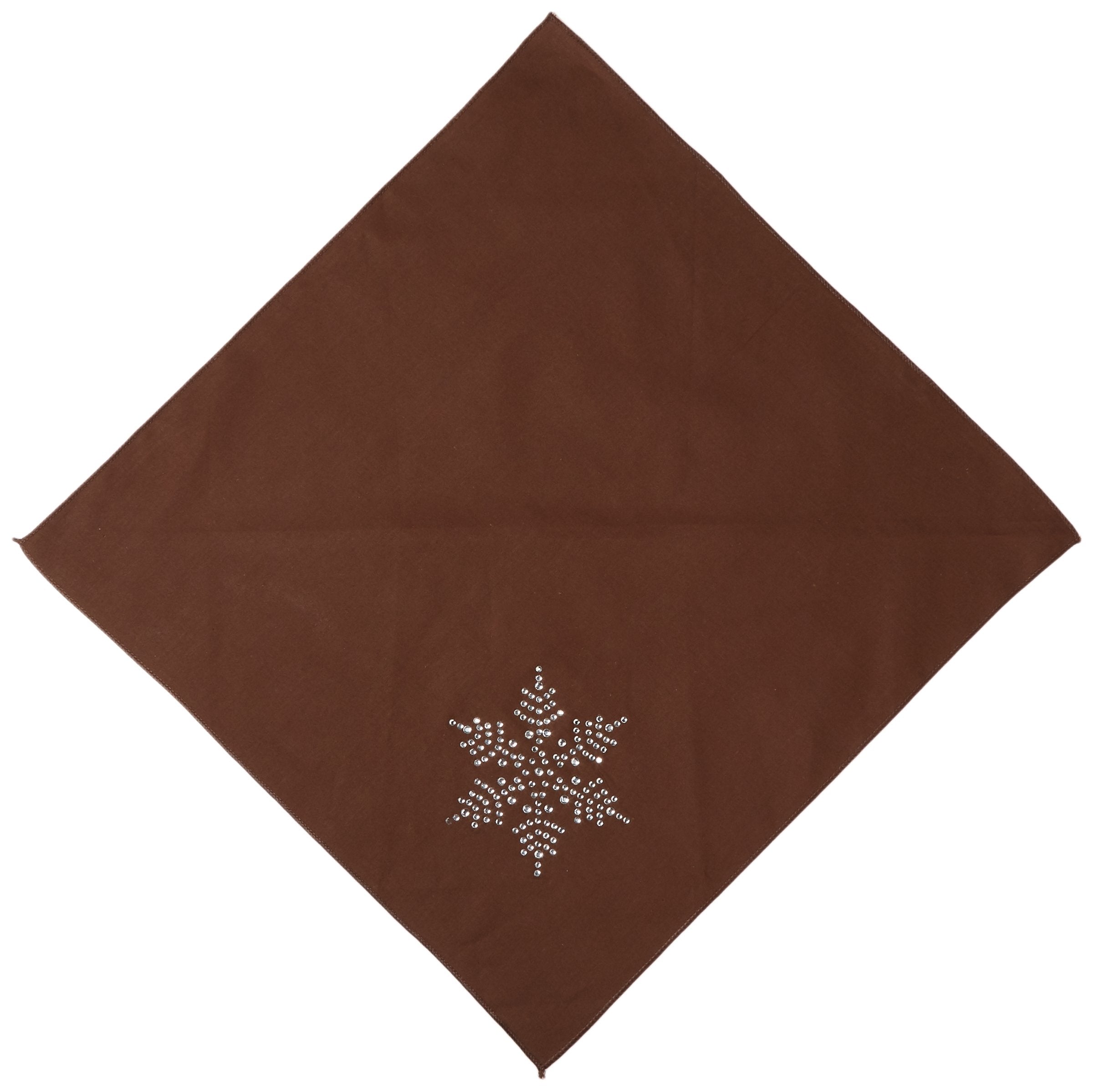 Mirage Pet Products Snowflake Rhinestone Bandana, Small, Cocoa
