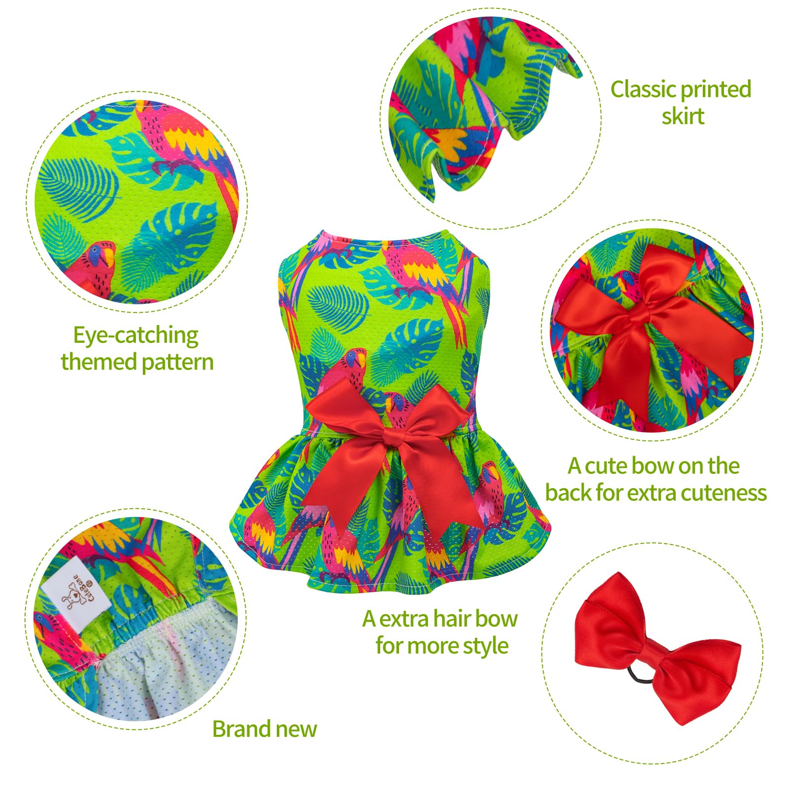 Cutebone Dog Mesh Dress Puppy Sundress Pet Outfit Summer Fashion For Small Dogs Girl Cat Clothes Bf24L