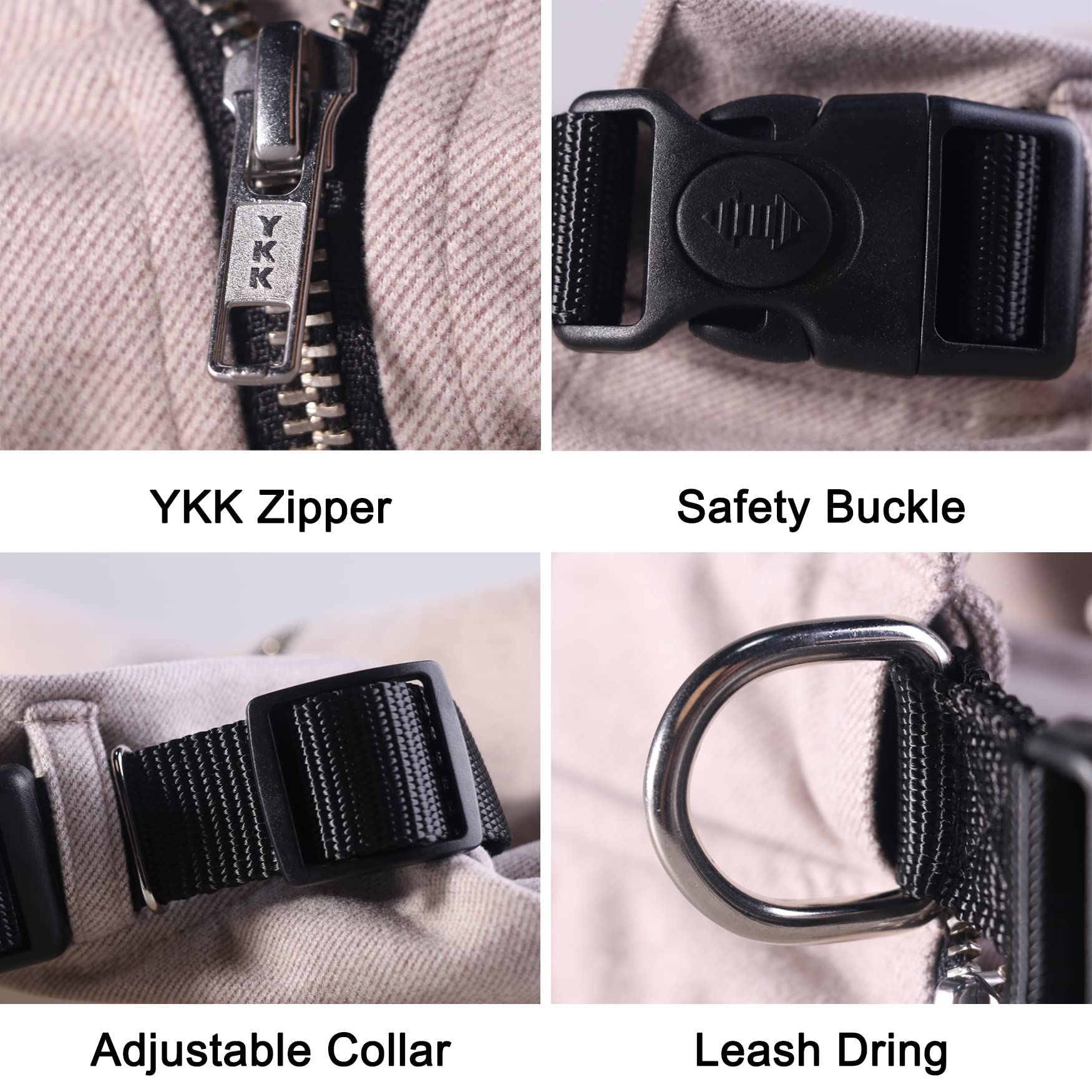 Arunners Extra Large Dog Collar Jackets Clothes Sweaters With Leash Ring For Labrador Rottweiler Great Dane, Grey, 5X-Large