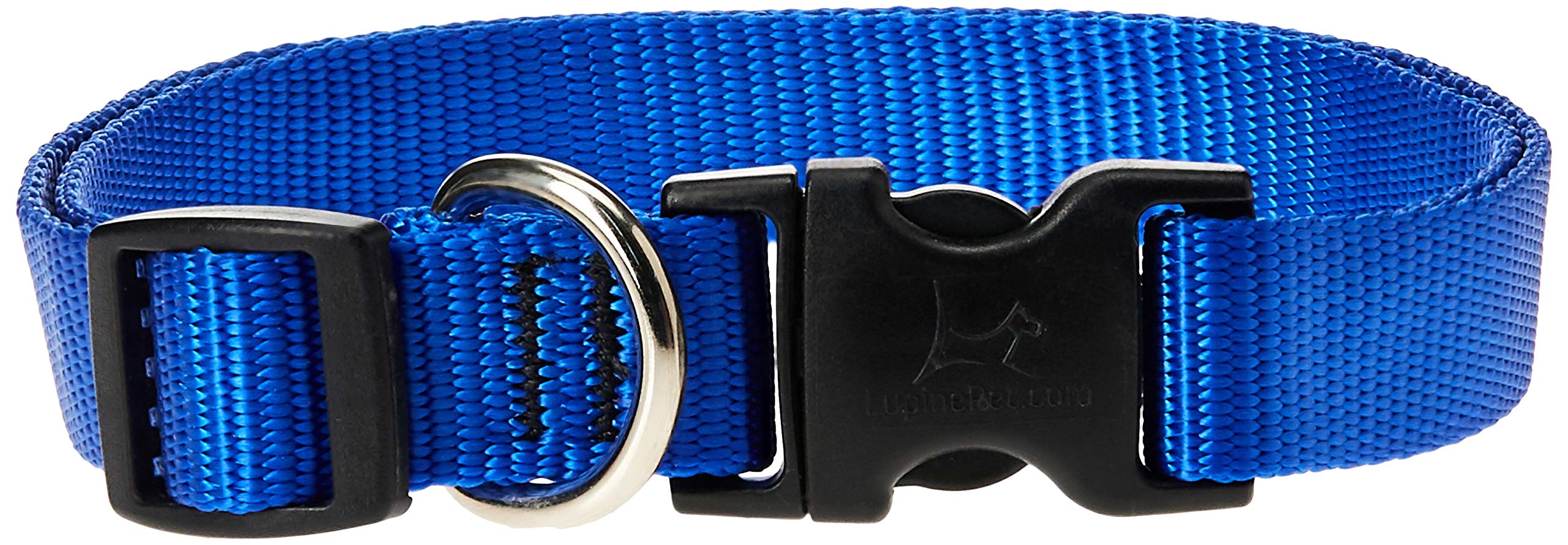 LupinePet Basics 3/4 Blue 9-14 Adjustable Collar for Small Dogs