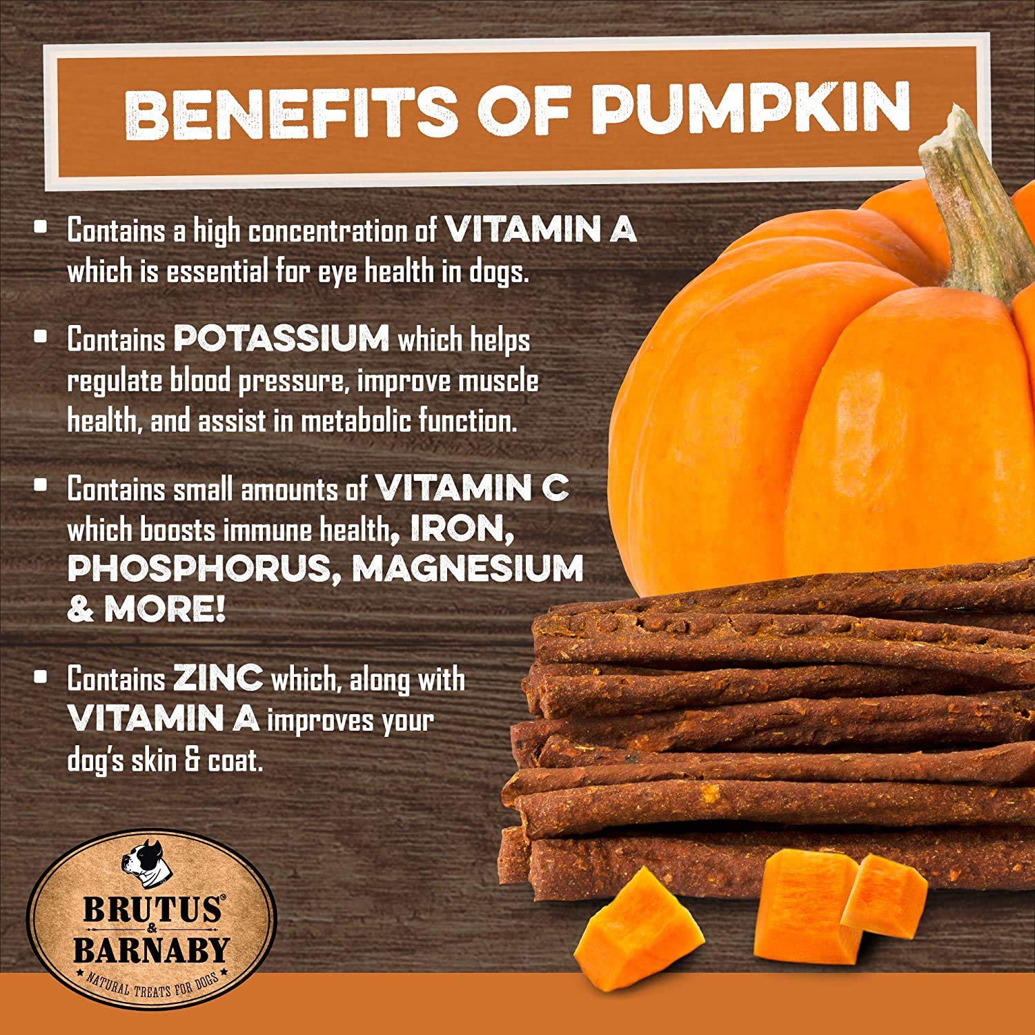 USA Sweet Potato Dog Treats - Grain Free, Cinnamon Pumpkin Crunchy Sticks are Great Tasting, Promote Positive Dog Gut Health wit