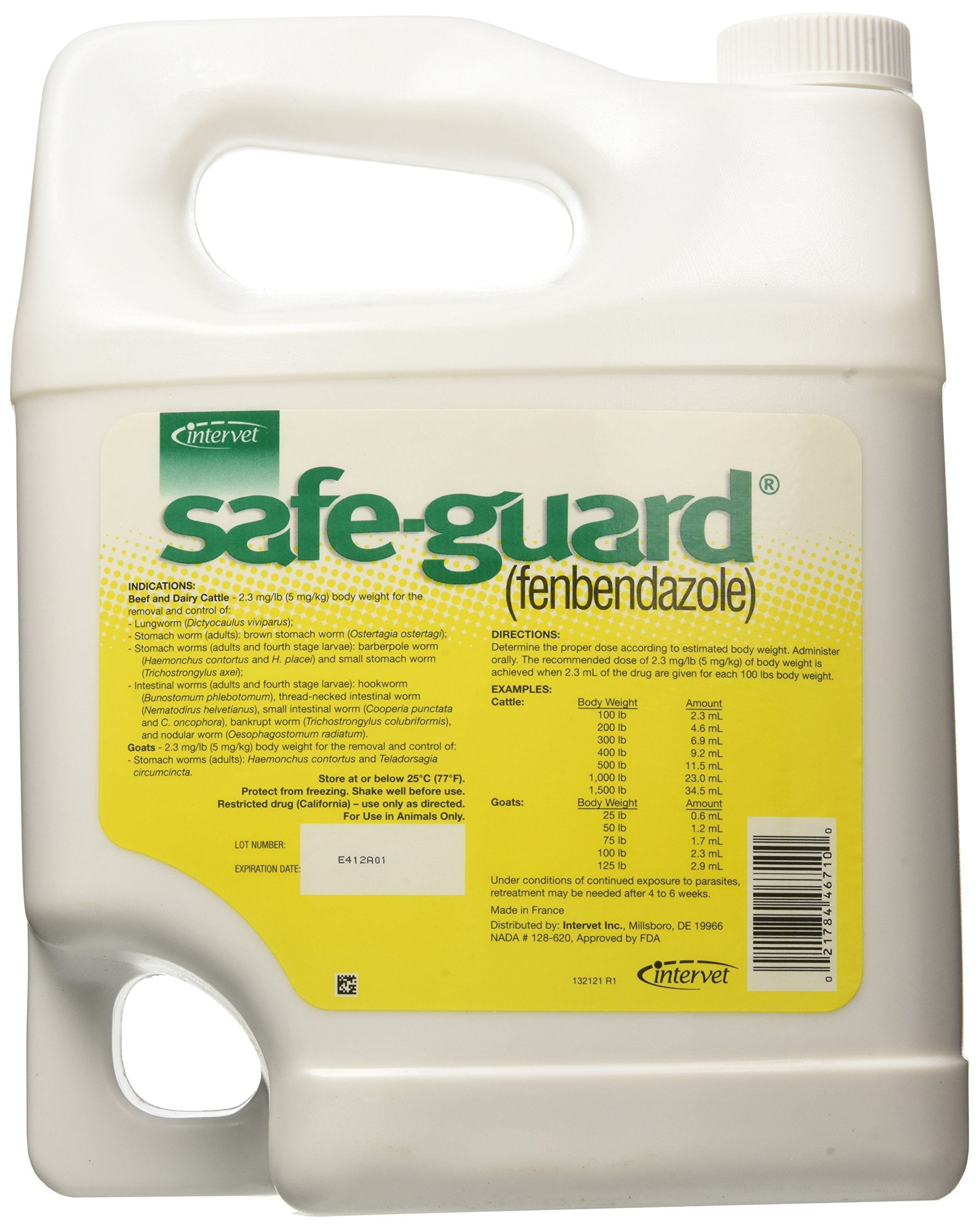 Merck Vetoquinol Safeguard Suspension Pet Wormers, 1-Gallon