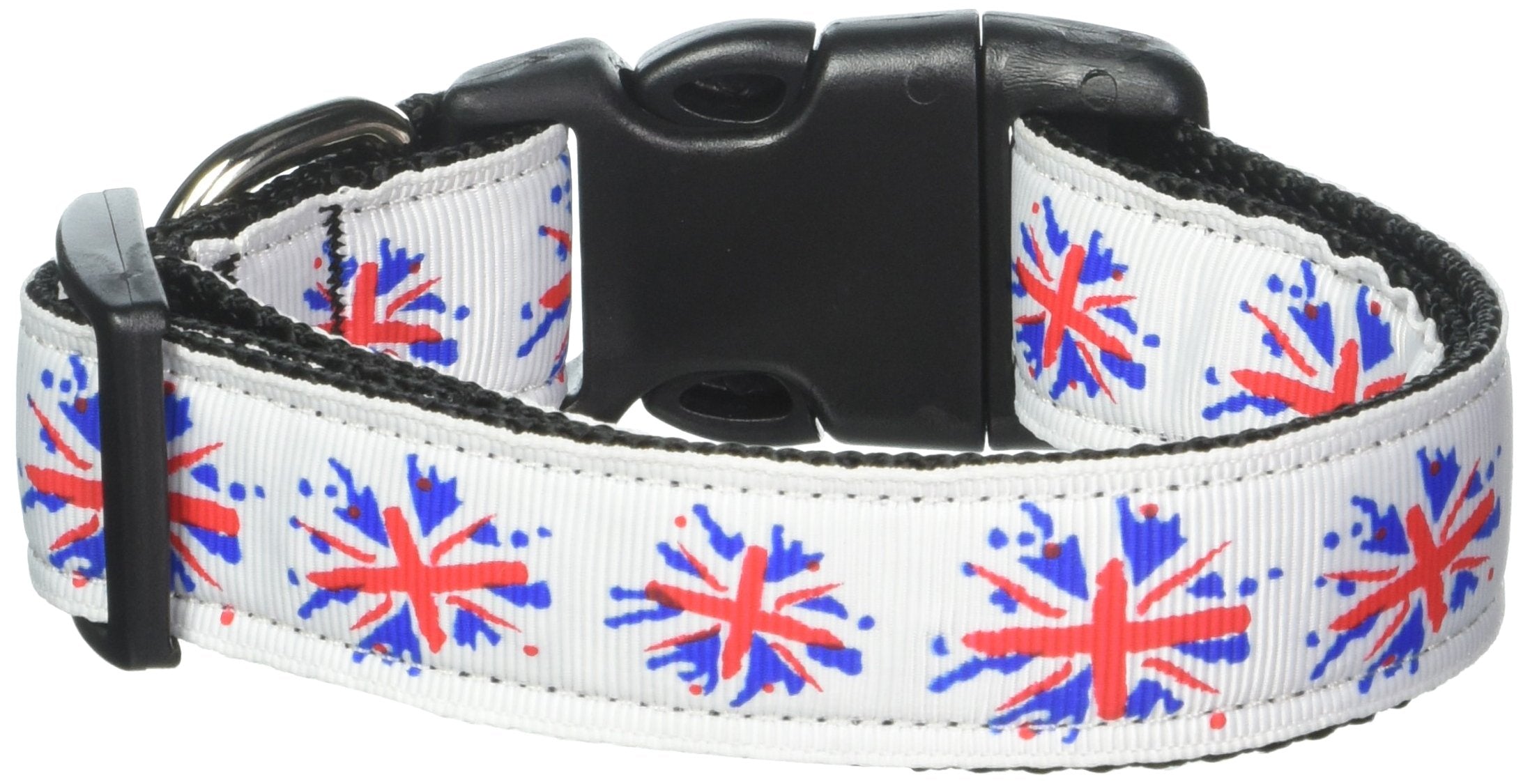 Mirage Pet Products Graffiti Union Jack UK Flag Nylon Ribbon Collar for Pets, Medium