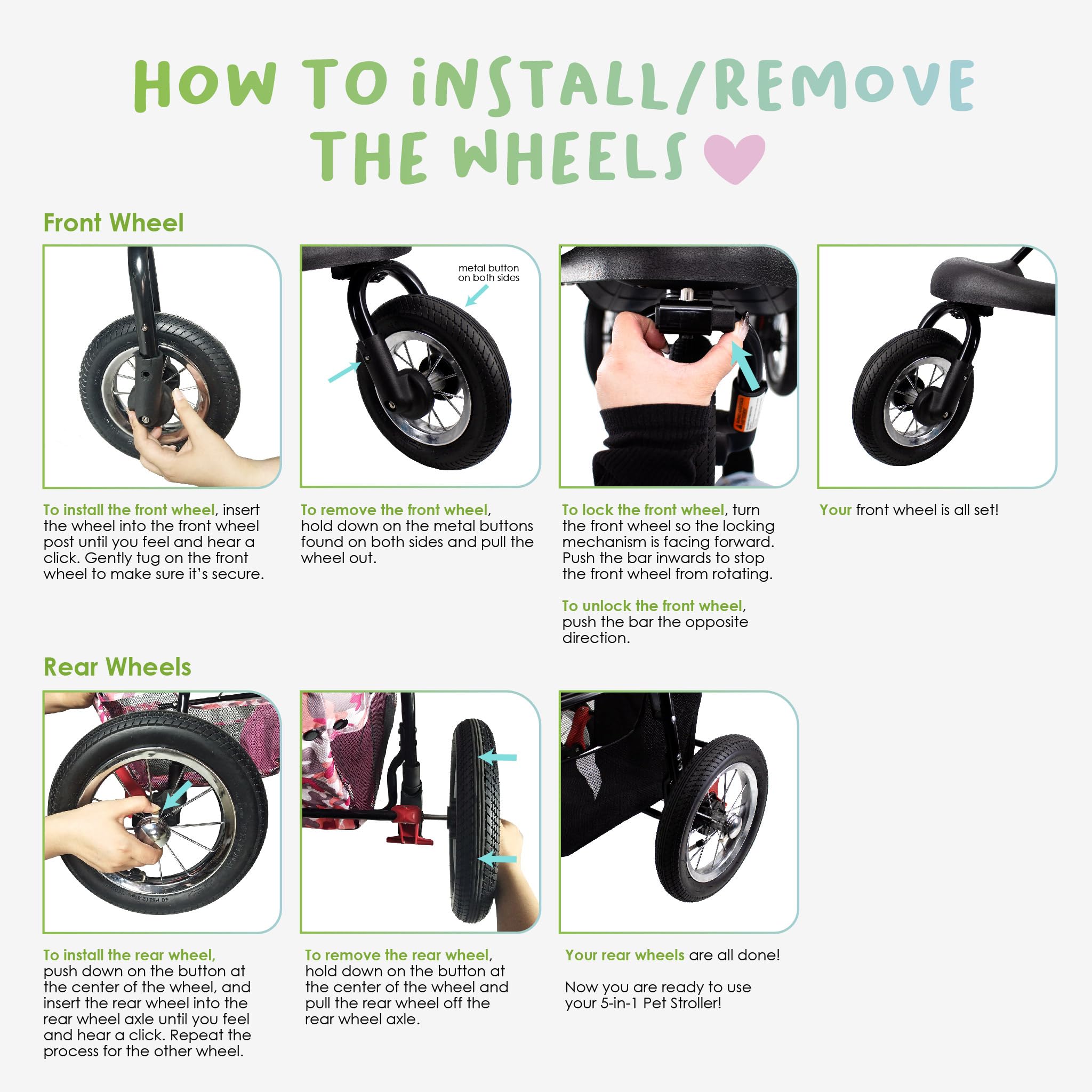 Petique Sunset Strip 5-In-1 Complete Travel System With Pet Carrier And Pet Stroller For Dogs And Cats