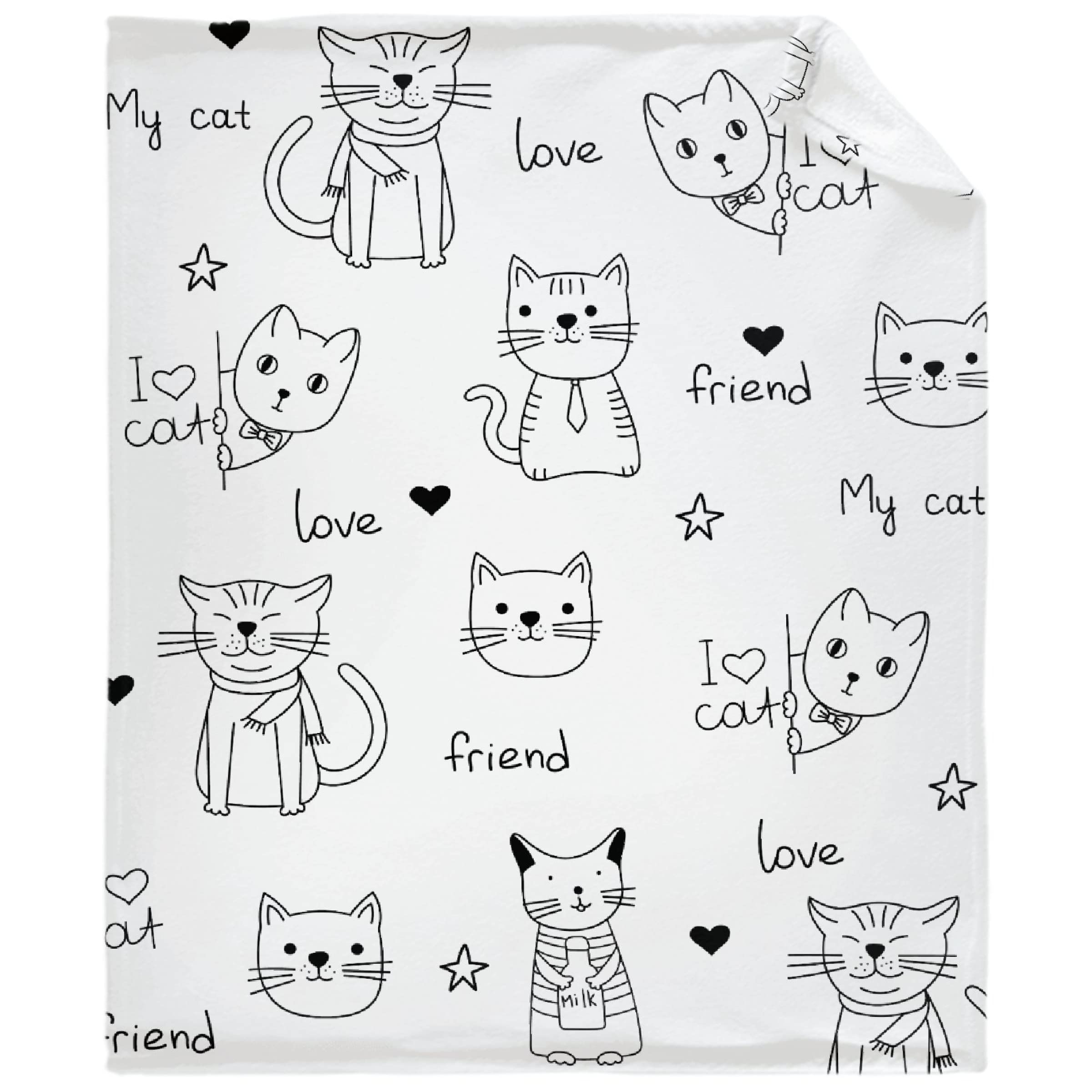 Vixerunt Cat and Pet Cat Lovers Bedding Flannel Blankets Used for Bed,Sofa,Couch,Lightweight,Cozy,Warm Comfy,Fluffy,Microfiber S