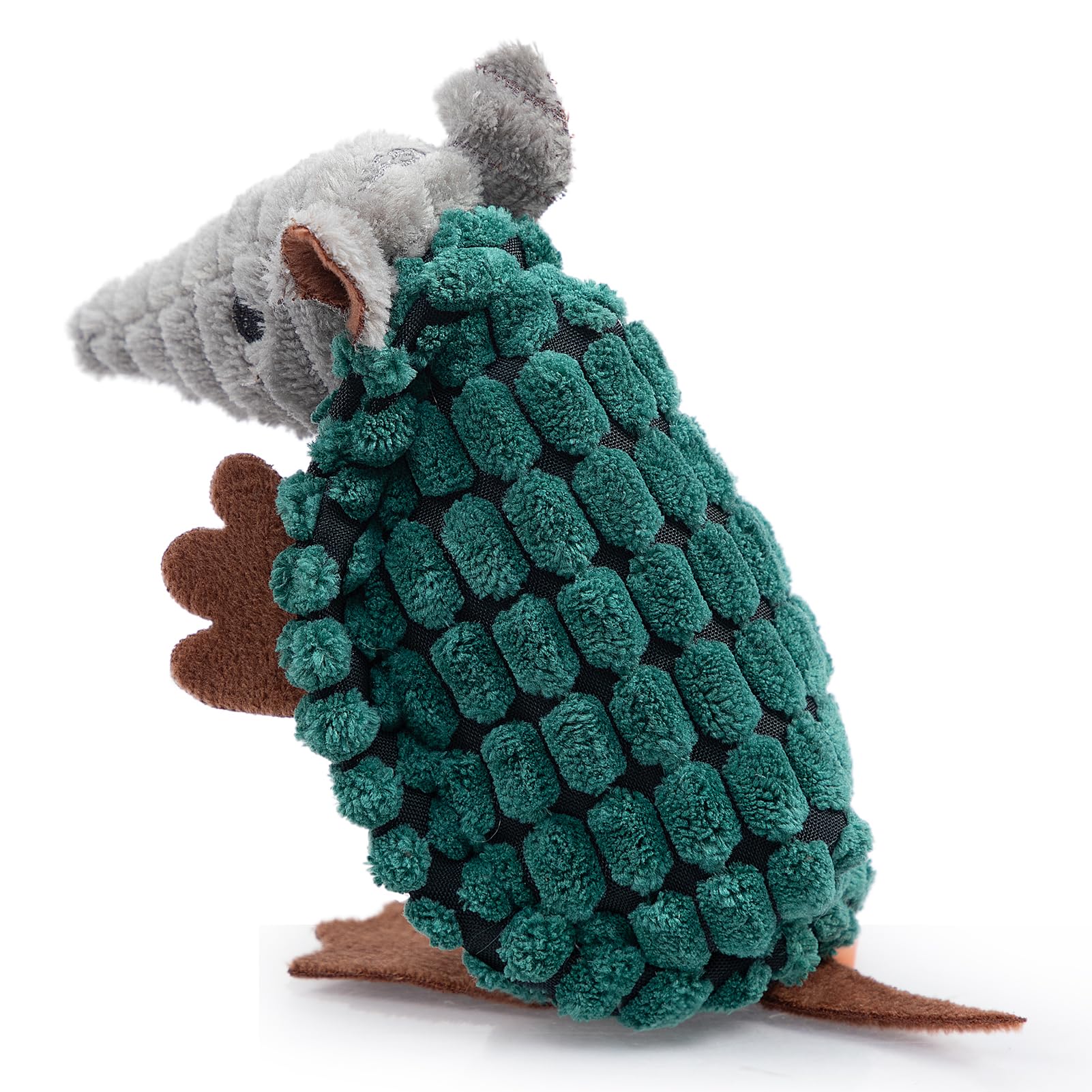 Hollypet Plush Dog Squeaky Toy Stuffed Armadillo Animal Pet Puppy Chew Toys With Clean Teeth For Small Medium Large All Breed Si