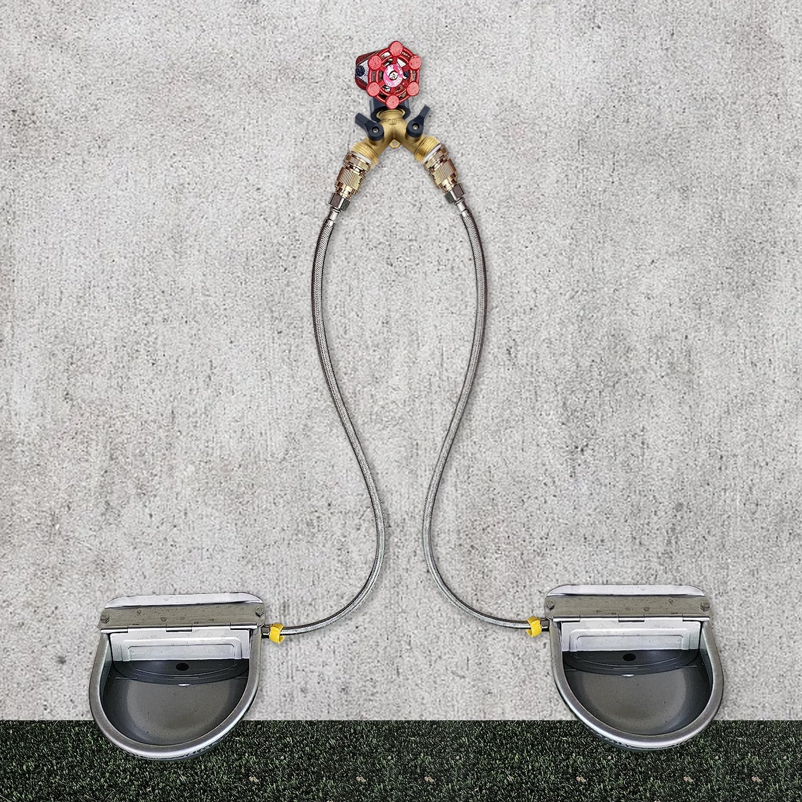 Automatic Dog Water Bowl Dispener, 304 Stainless Steel Water Feeder Trough for Livestock, Goat,Chicken Horse,Automatic Animal Dr