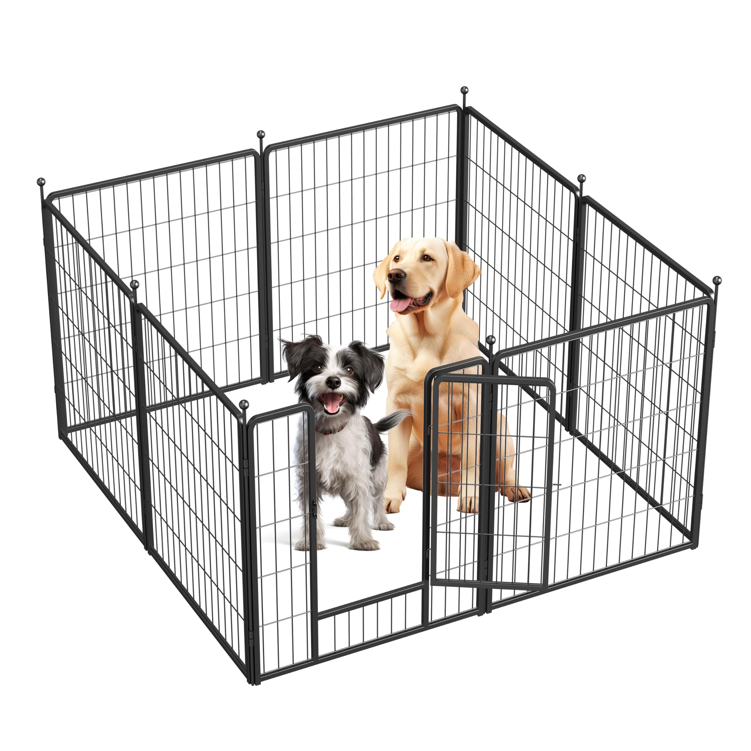 Simple Deluxe Dog Playpen Outdoor, Portable Dog Playpen For Travel, Camping, 32'' Height 8 Panels Heavy Duty Dog Pen For Small/M