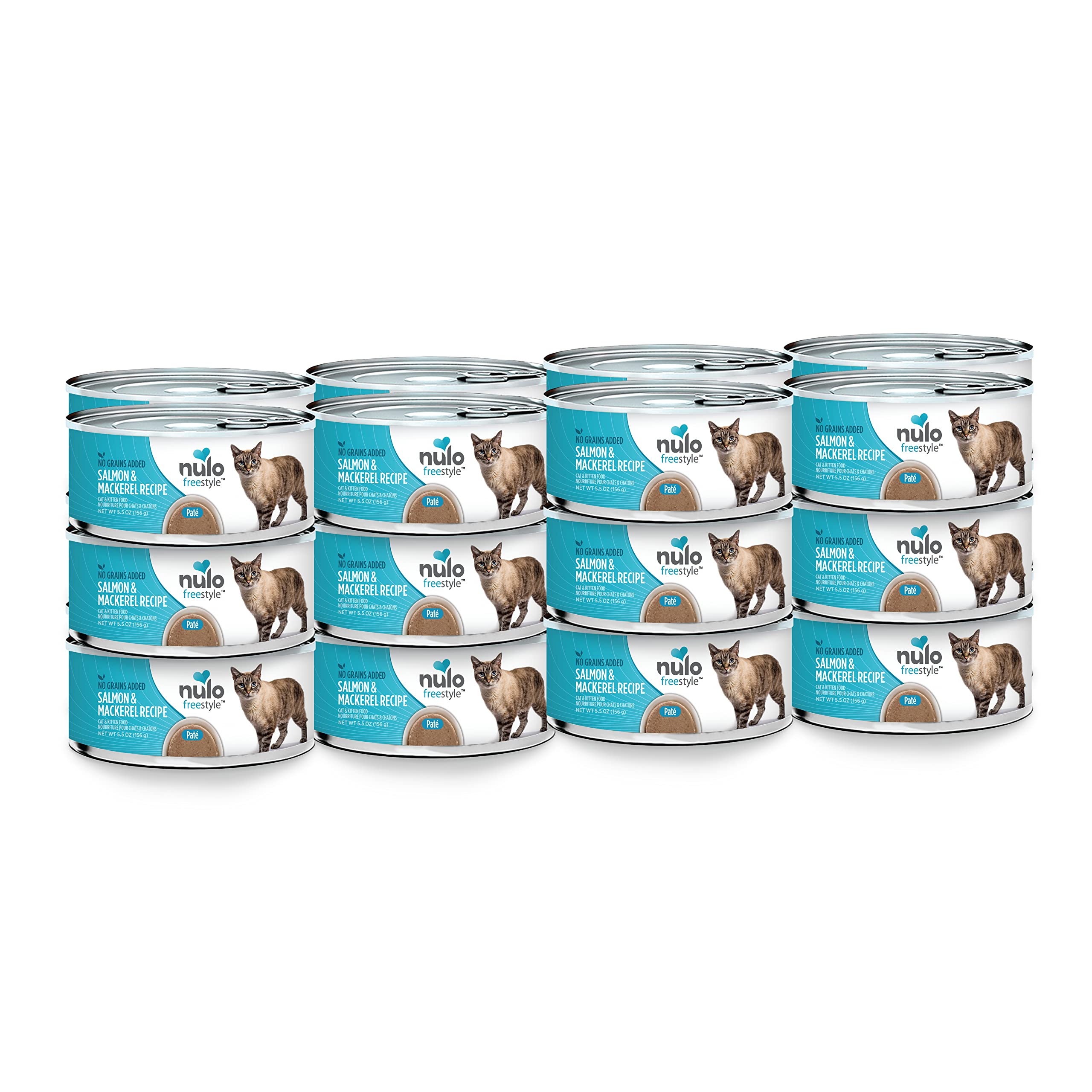 Nulo Freestyle Cat & Kitten Wet Pate Canned Cat Food, Premium All Natural Grain-Free, 5.5 Ounce (Pack of 24)