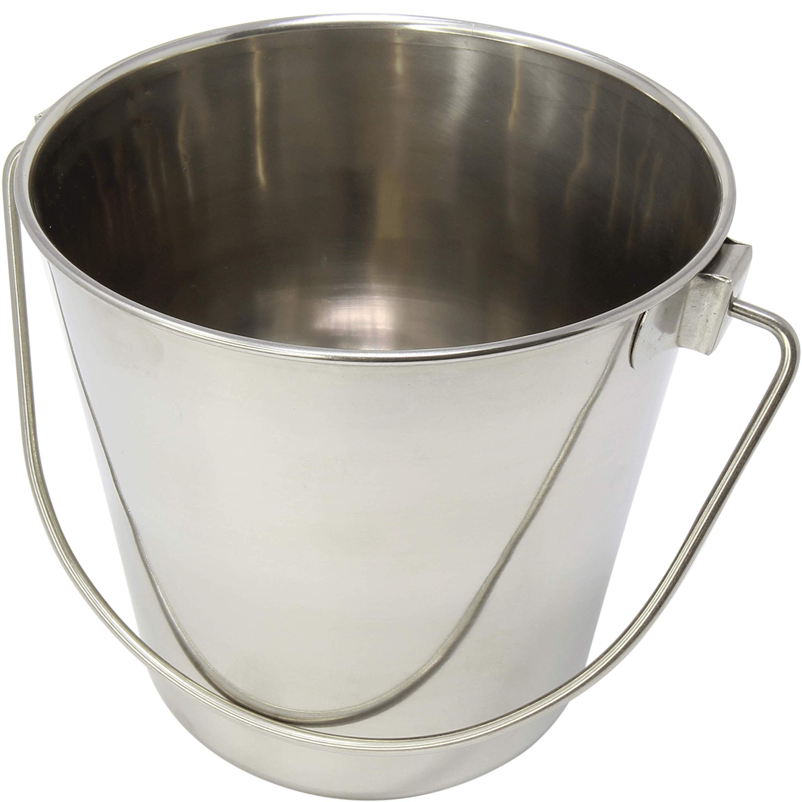 800100 2 Quart Stainless Steel Pail Bonka Bird Toys Durable Shiny Pets Food Water Liquid Treat Feed