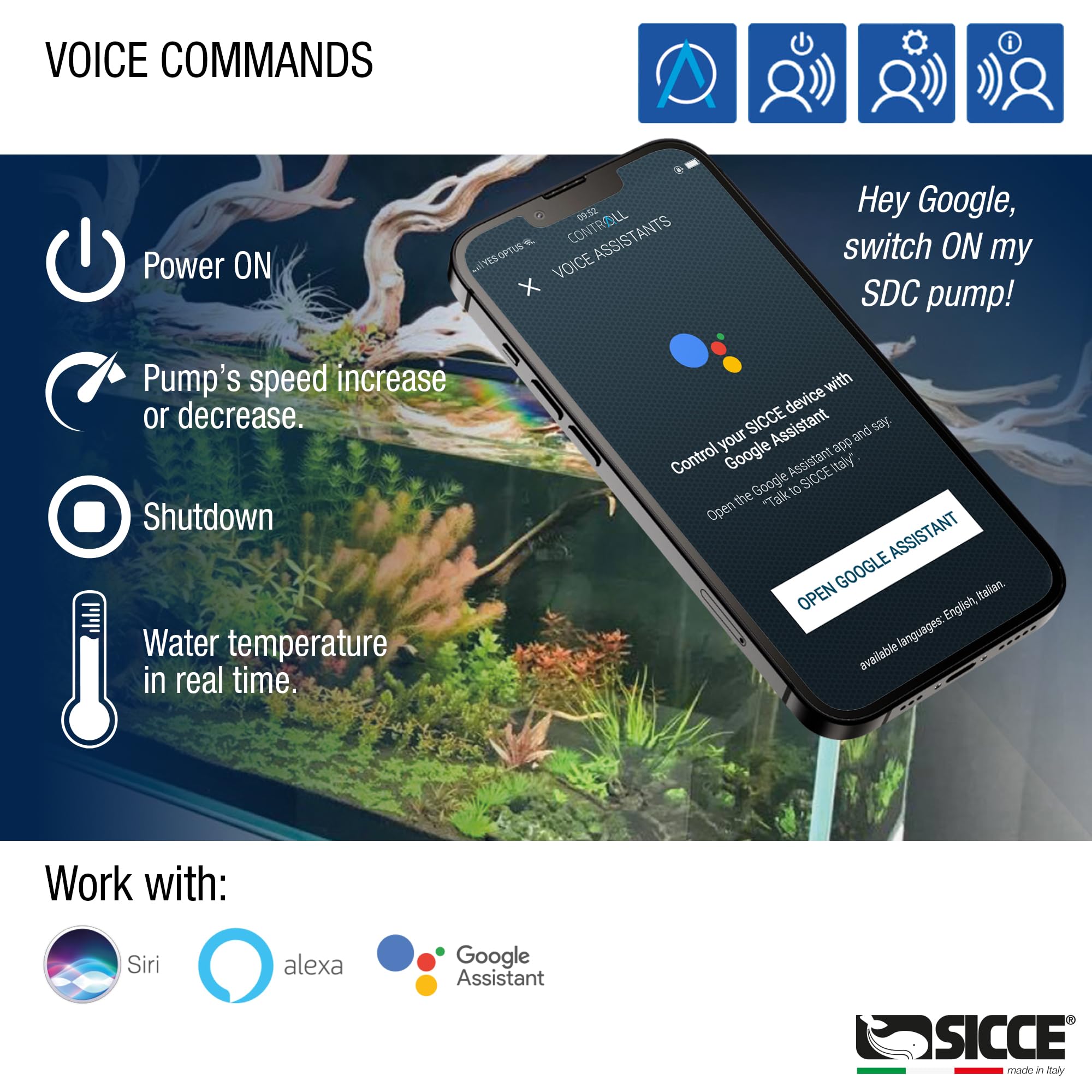 SICCE Syncra SDC 3.0 Water Pump 260-800 gph WIFI Apex Controllable Aquarium DC Return with Controller | Quiet Freshwater Saltwat