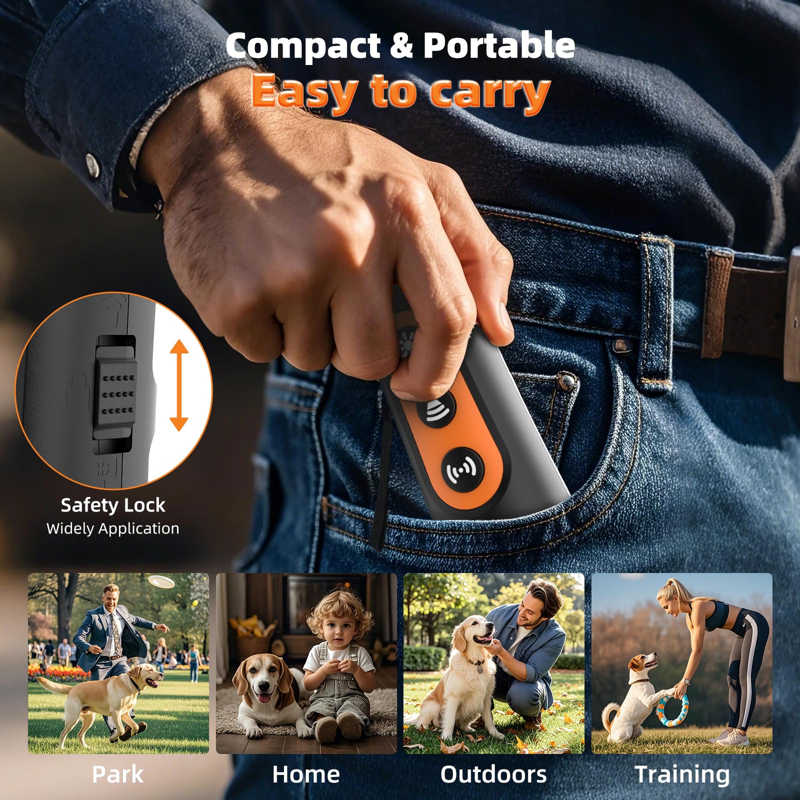 mriya Dog Bark Deterrent Device, Ultrasonic Anti Barking Device Rechargeable Dog Barking Control, Dog Training Stops Bad Behavio