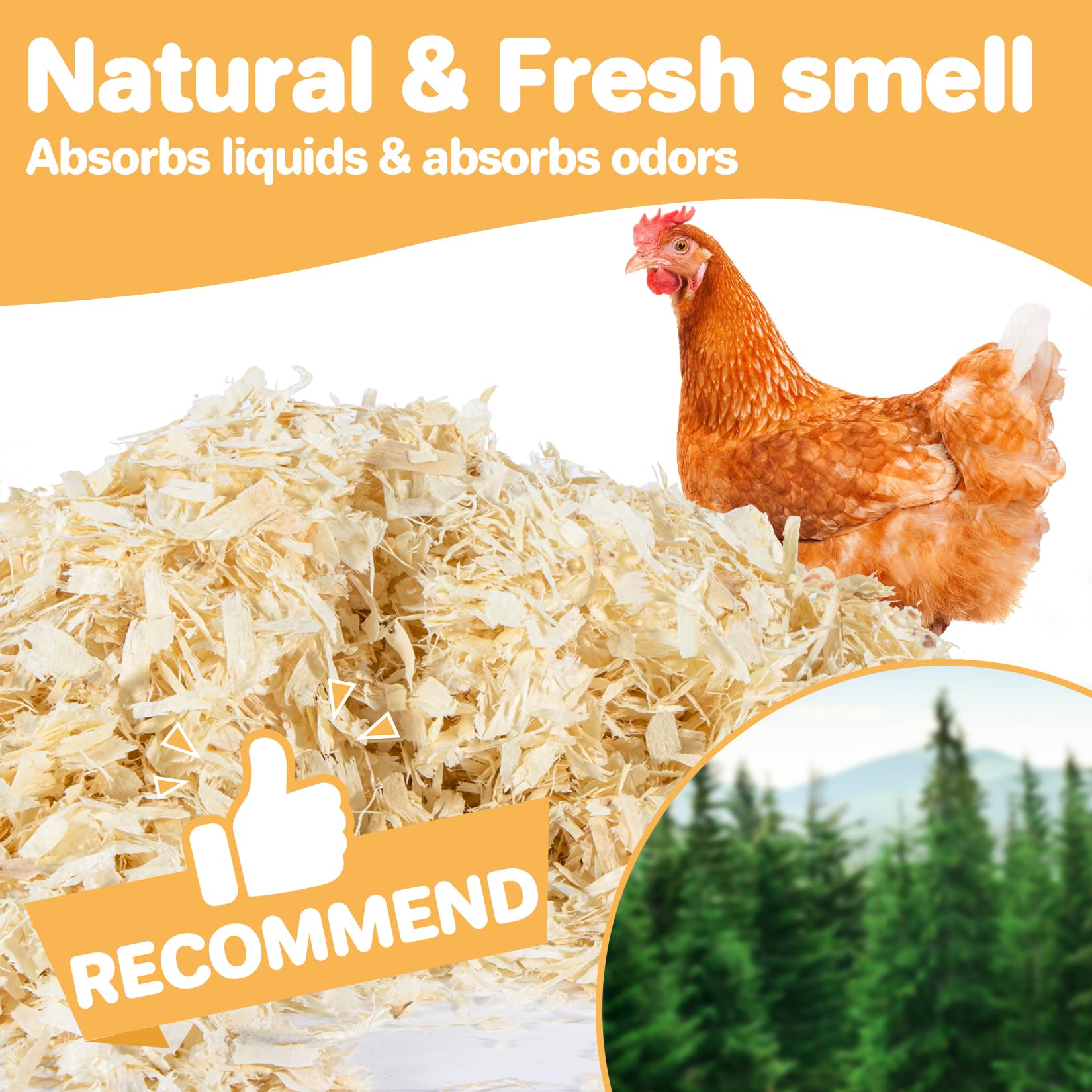 31Oz Sukh Chicken Coop Bedding - Aspen Shavings Animal Bedding As Chicken Supplies For Chicken House Bedding Winterizing Nesting