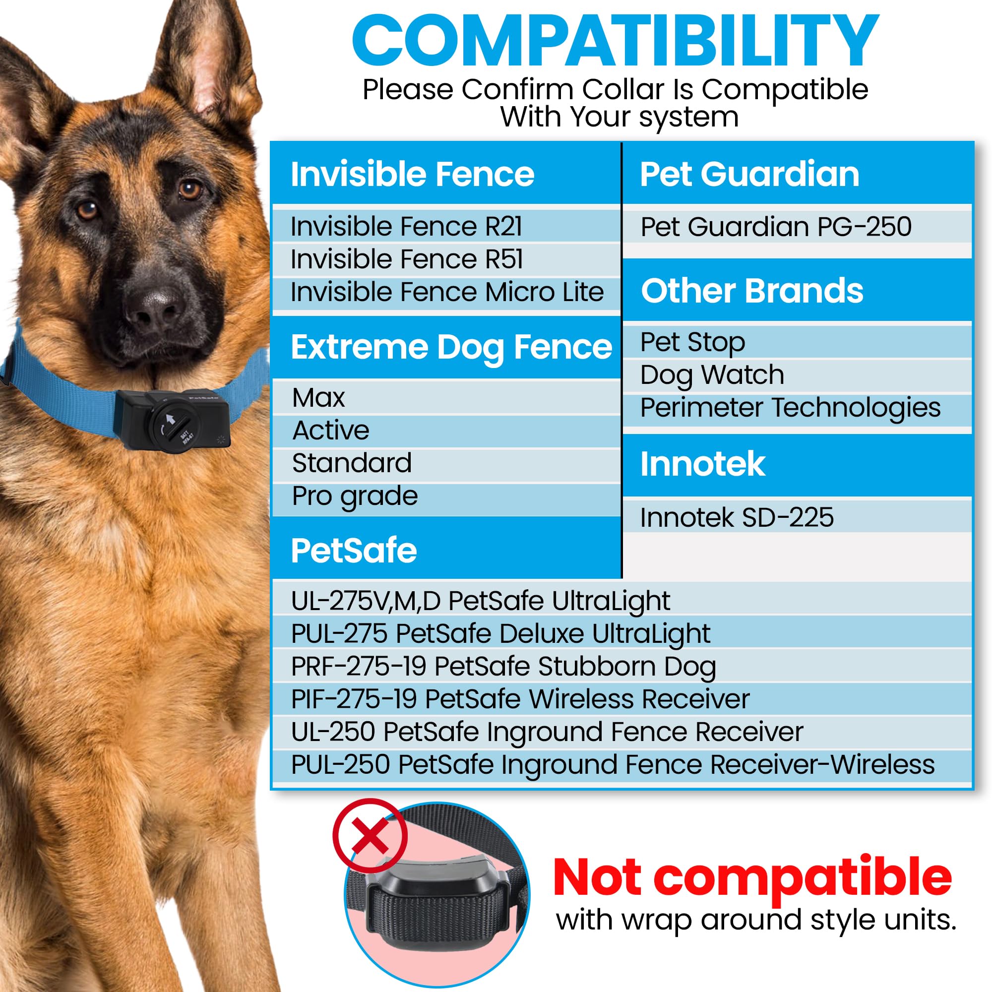 E Collar Replacement Strap - Shock, Fence & Invisible Fence Compatible, Fits Most PetSafe Collars (Large, Black Flower)