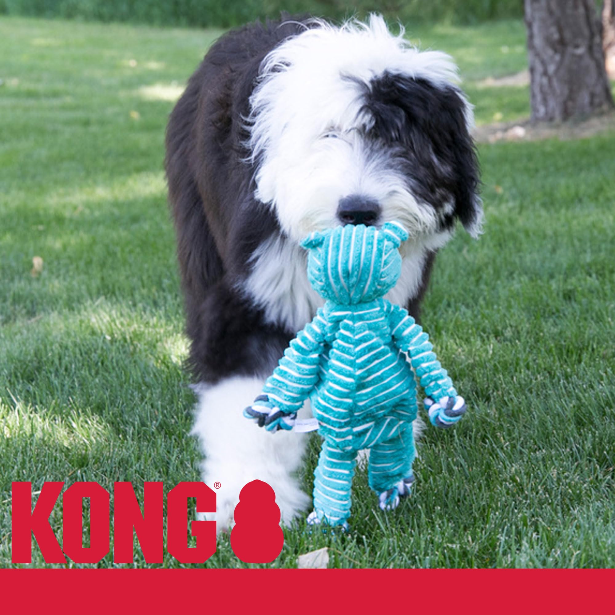 Kong Floppy Knots Combo Dog Toy - Hippo And Elephant Bundle - Interal Knotted Rope With Squeakers And Less Stuffing - Medium/Lar