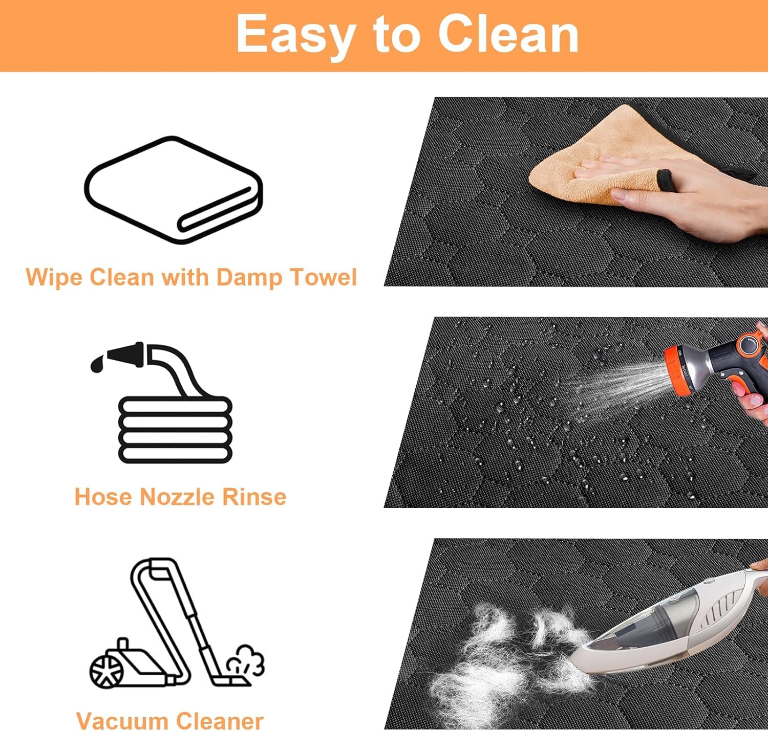 Mancro Suv Cargo Liner For Dogs, Waterproof Dog Seat Cover For Suv With Bumper Flap Protector, Durable Non-Slip Polyester Pet Tr