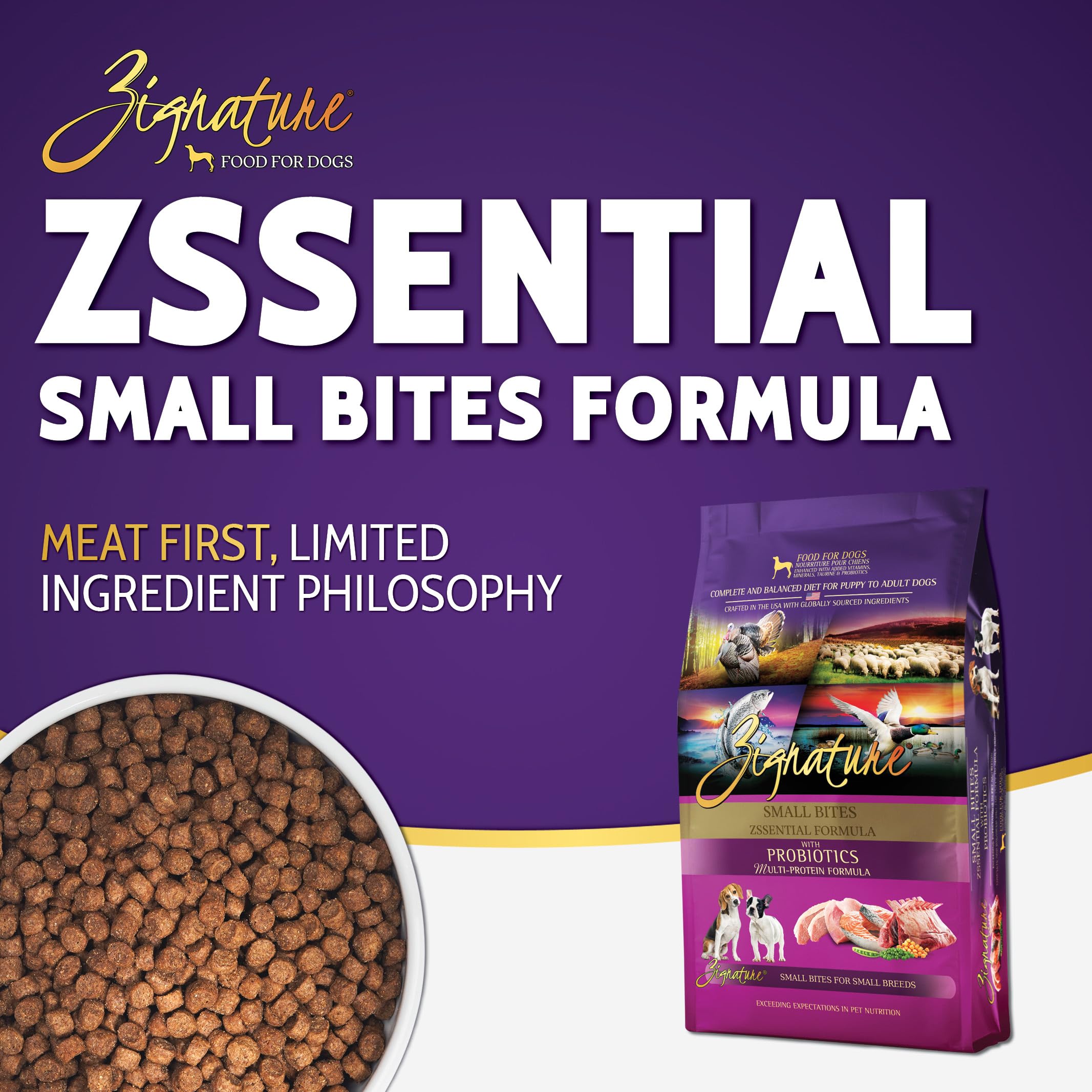 Zignature Zssential Limited Ingredient Formula Small Bites Dry Dog Food 12.5lb