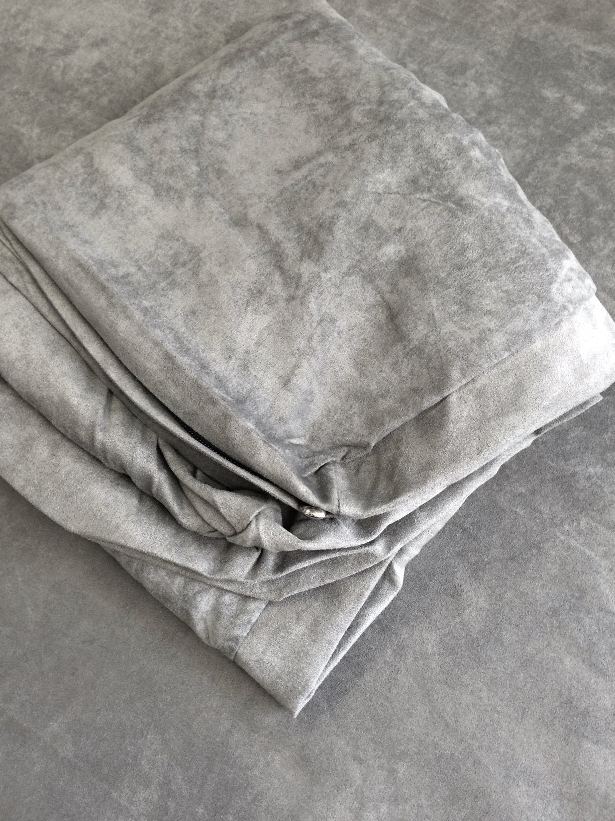 37x27x4 Gray Color MicroSuede Fabric Replacement 100% Washable Luxury Comfort Dog Bed Zippered Duvet Gusset Cover  Cover 