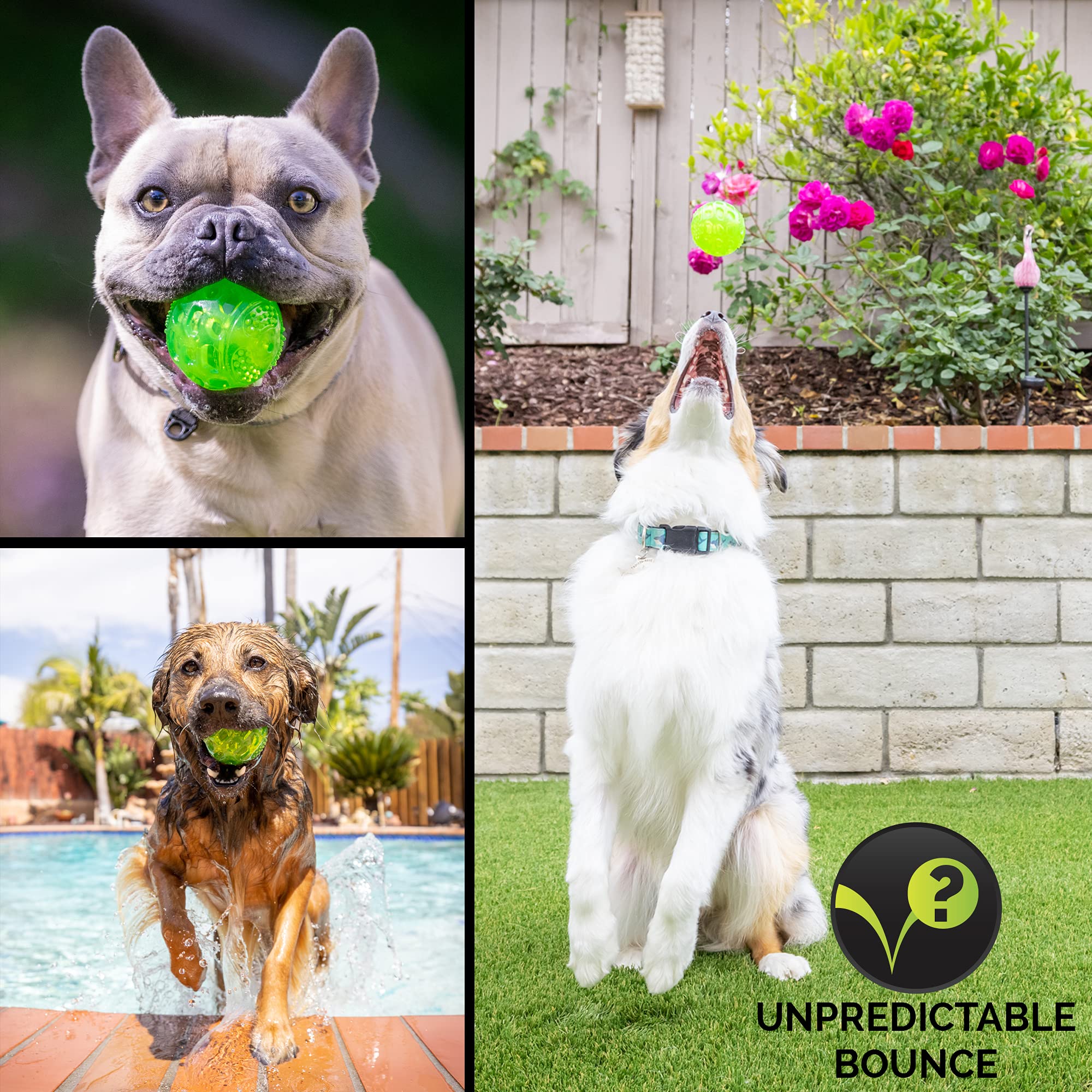 Hyper Pet Durasqueak Dog Ball Dog Toys (Interactive Dog Toys That Float & Squeak) Squeaky Dog Toys & Dog Balls For Playing, Fetching & Retrieving - Great Alternative To Traditional Dog Tennis Balls