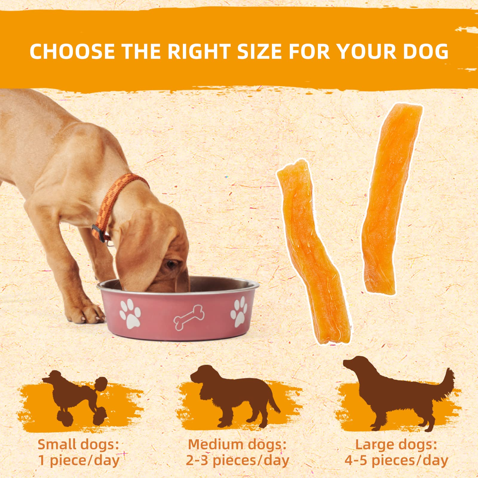 Jungle Calling Natural Sweet Potato Dog Treats, Low Fat Chews, 10.6 oz, Ideal Training Snacks for Dogs