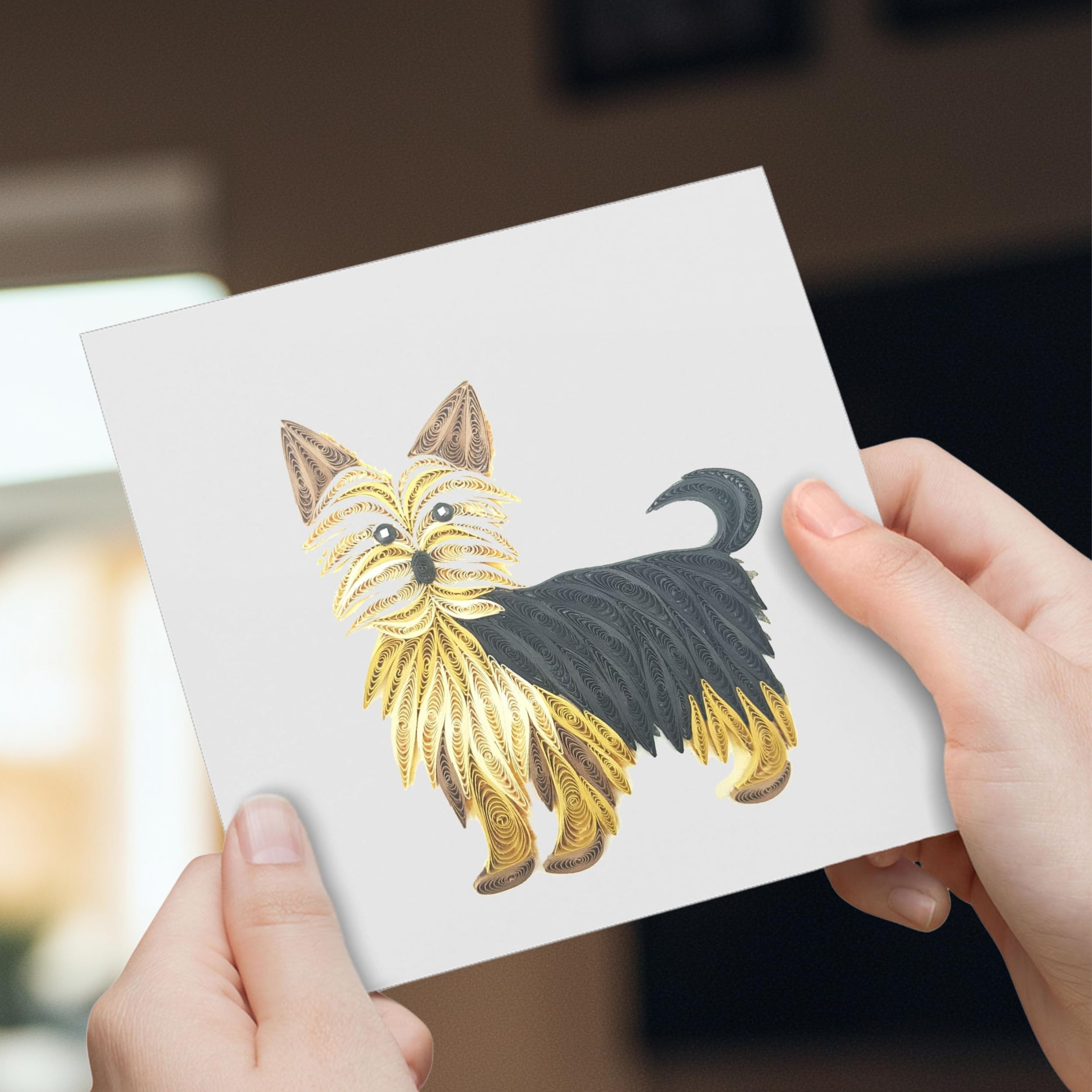 Tumybee Cute Dog Card, Yorkie Card For Dog Love, Dog Card For Mother'S Day, Father'S Day, Animal Pet Card For Birthday, Annivers