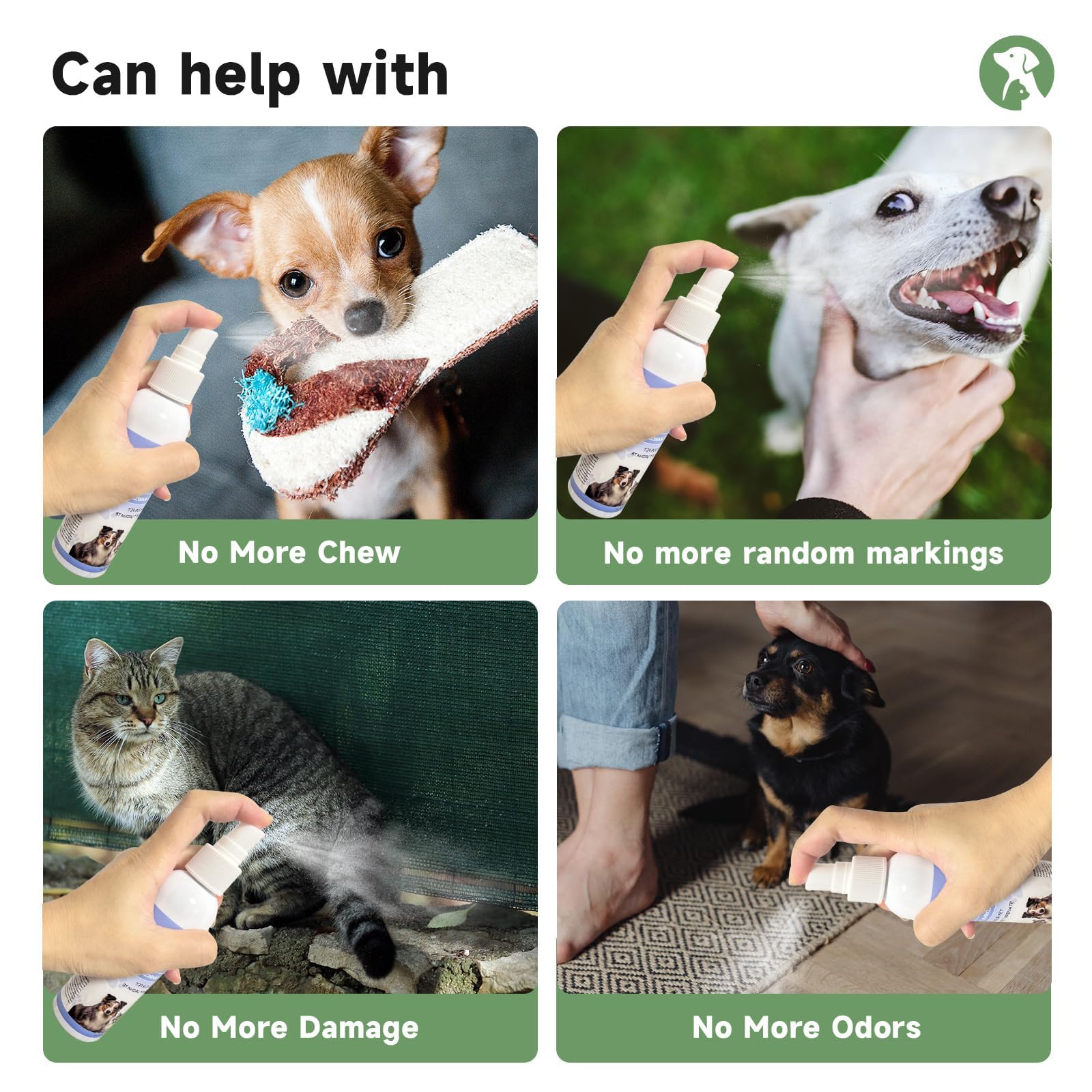 Virmate Dog Not Here! Pet Training Solution - Prevents Chewing, Licking & Peeing - Helps Pets Learn Where Not to Urinate - Safe