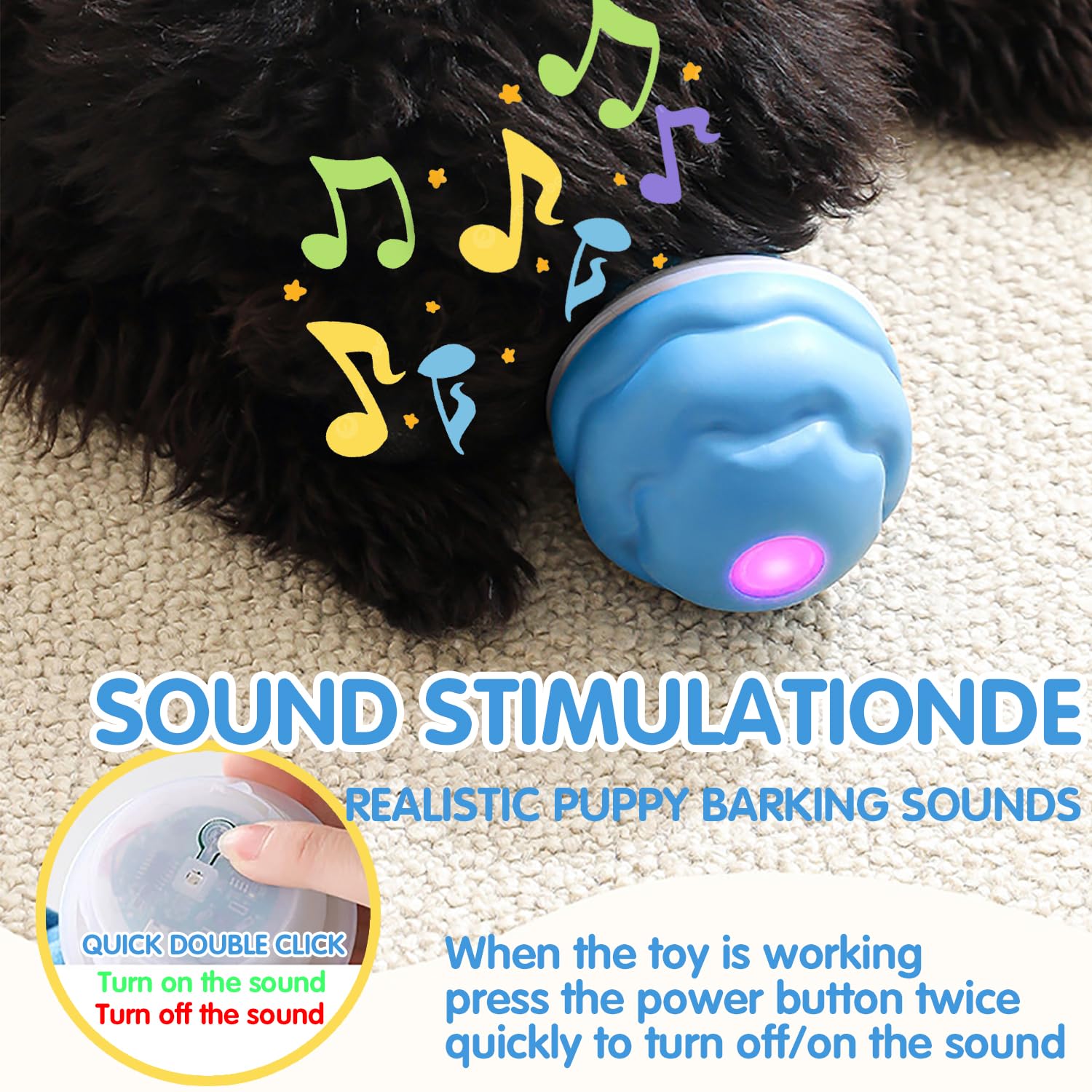 Xihongshi Interactive Dog Toys, 2025 New Interactive Dog Toys With Motion Activated, Squeaky & Rechargeable Chew Toy, For Boredo