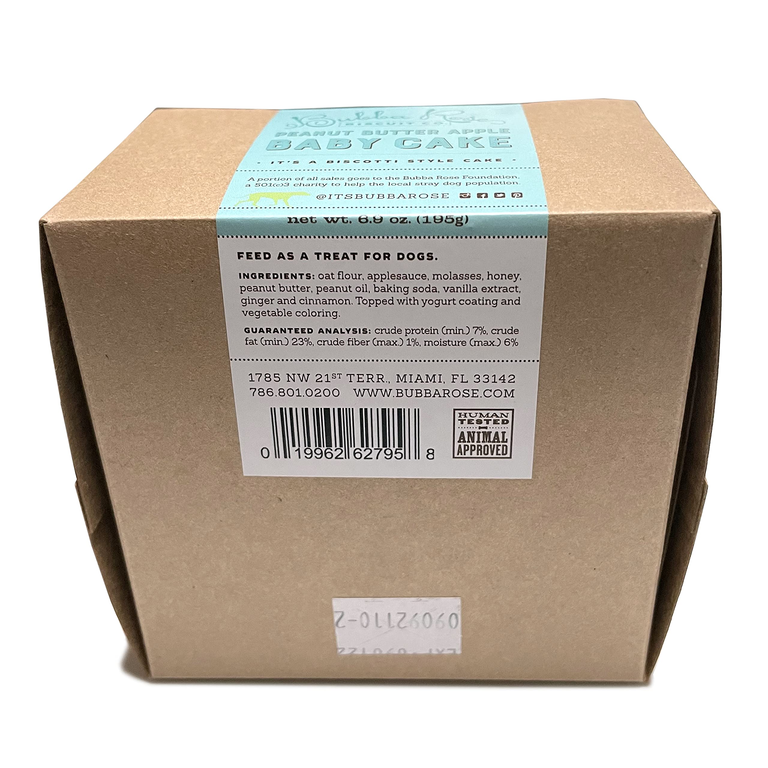 Bubba Rose Biscuit Company: Blue Dog Birthday Baby Cake - Crunchy Biscuit Texture - Natural Gourmet Pet Treat - Dog Cake - 3 inc